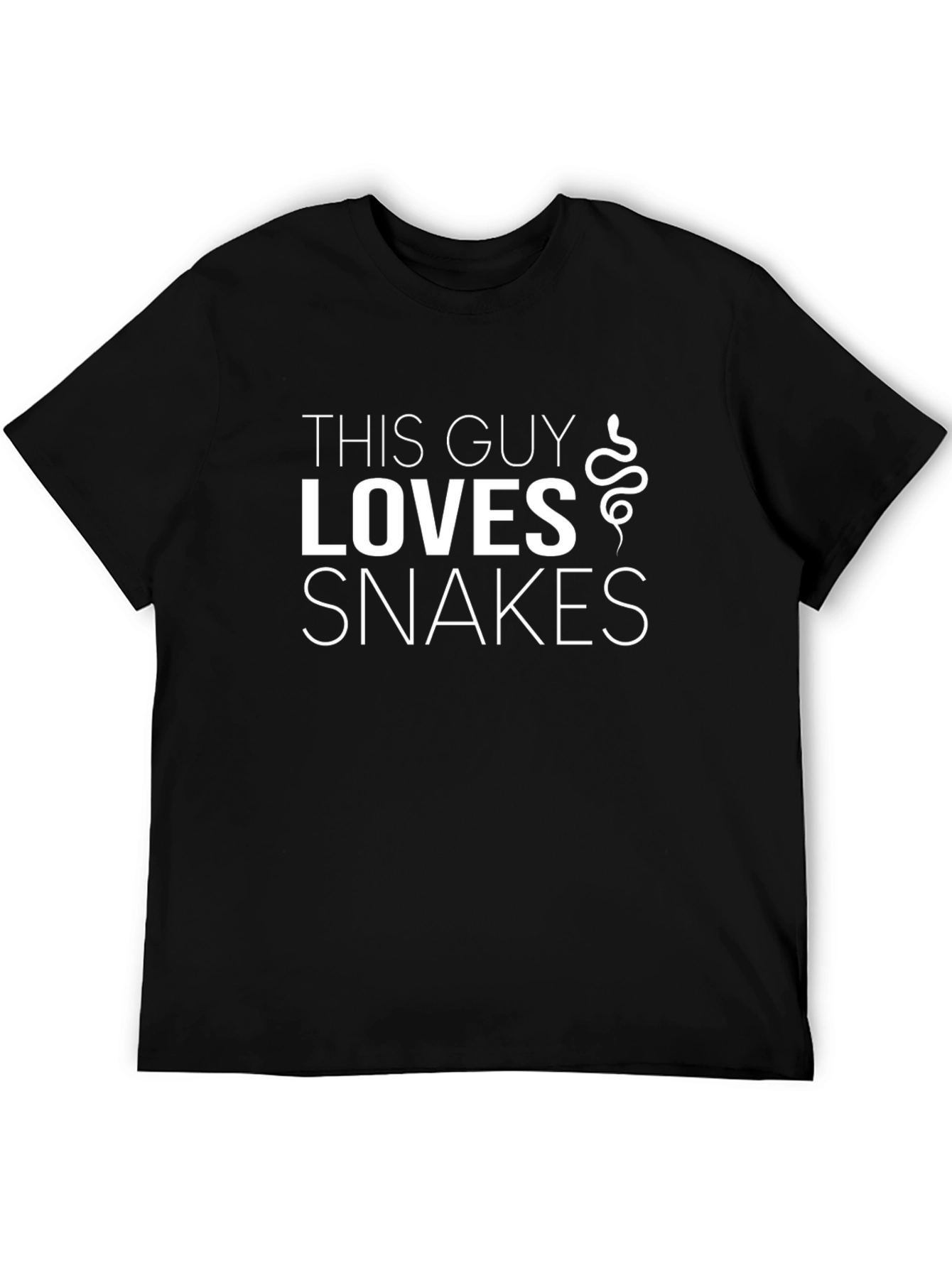This Guy Loves Snakes Graphic Tee - Black