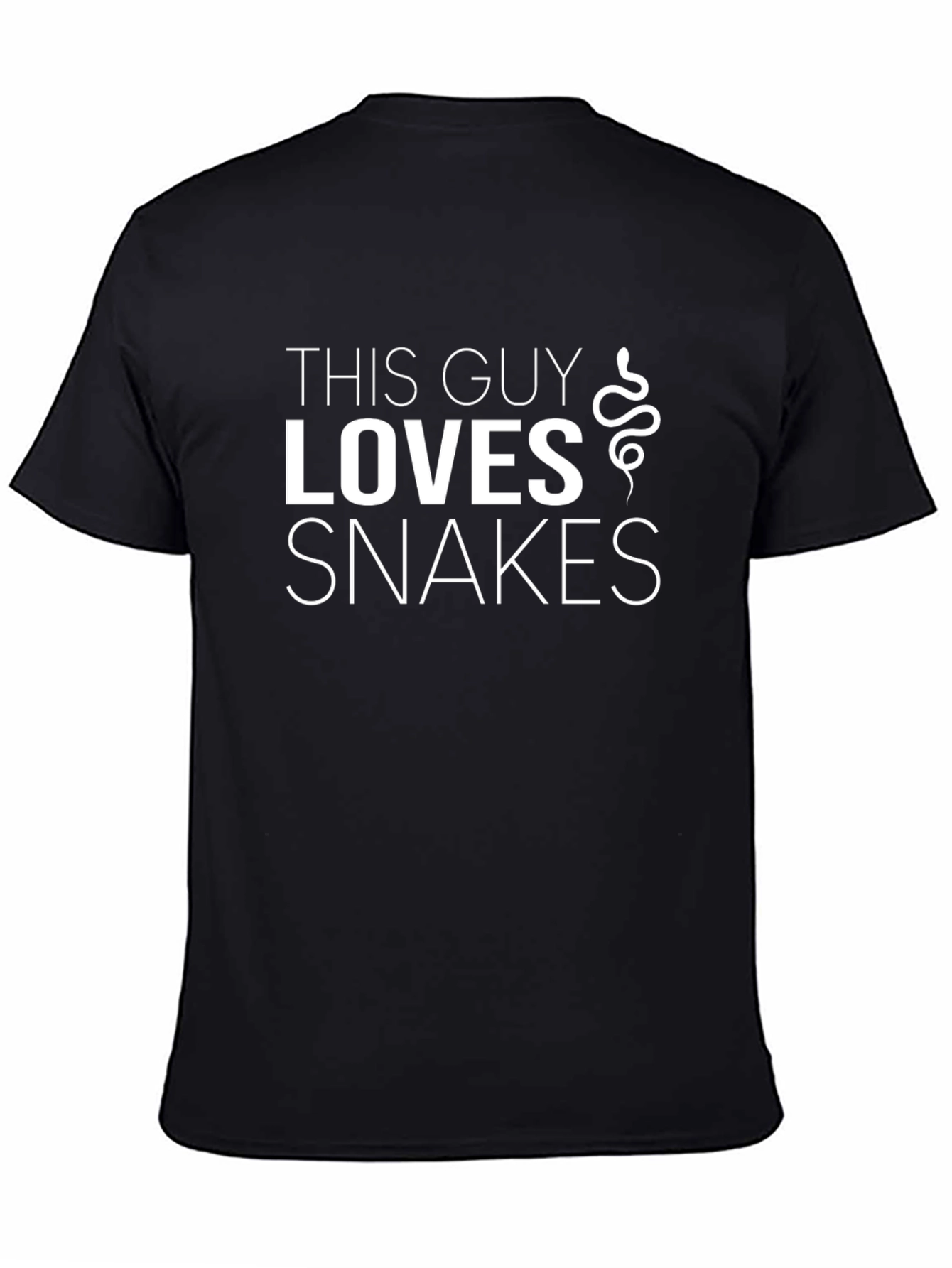 This Guy Loves Snakes Graphic Tee - Black
