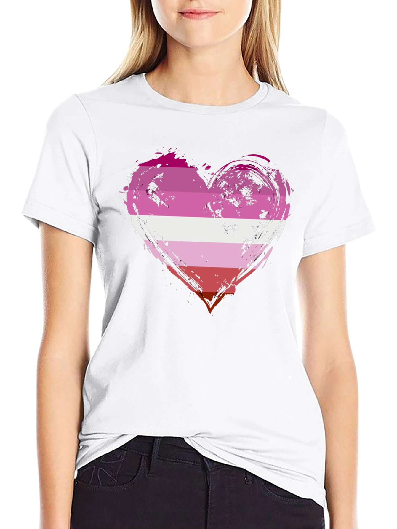 Lesbian Pride Heart T-Shirt - Unisex