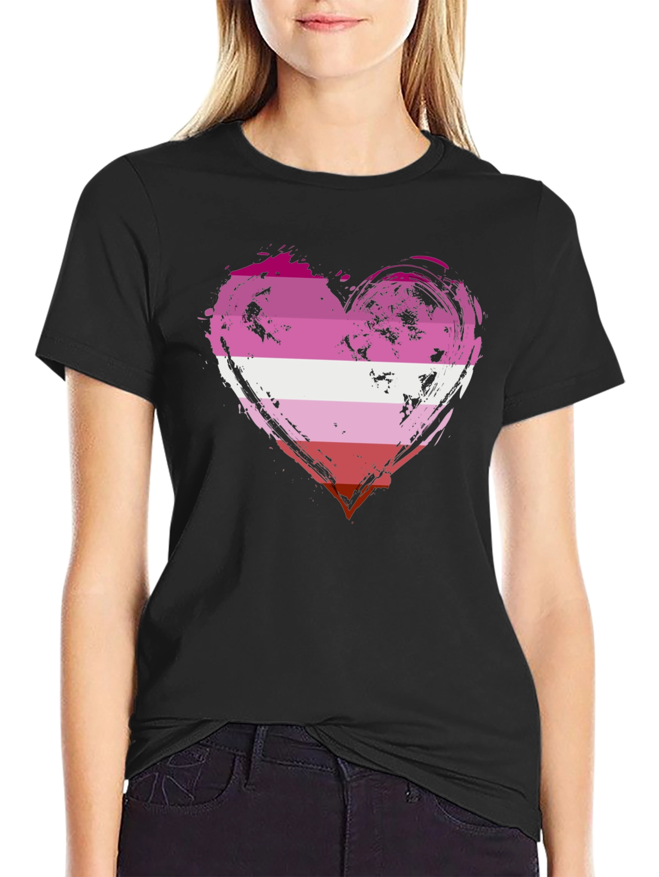 Lesbian Pride Heart T-Shirt - Unisex
