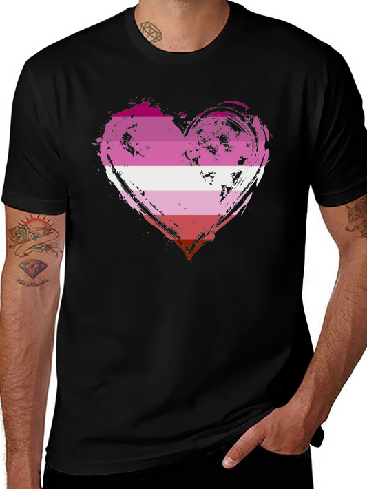 Lesbian Pride Heart T-Shirt - Unisex