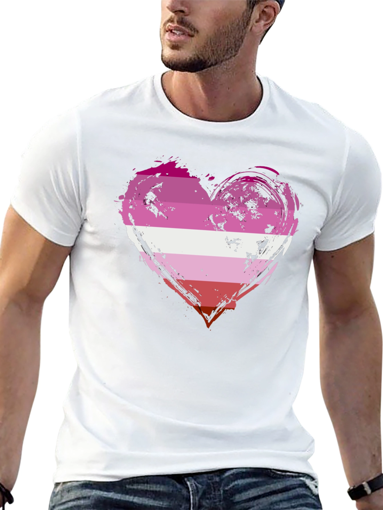 Lesbian Pride Heart T-Shirt - Unisex