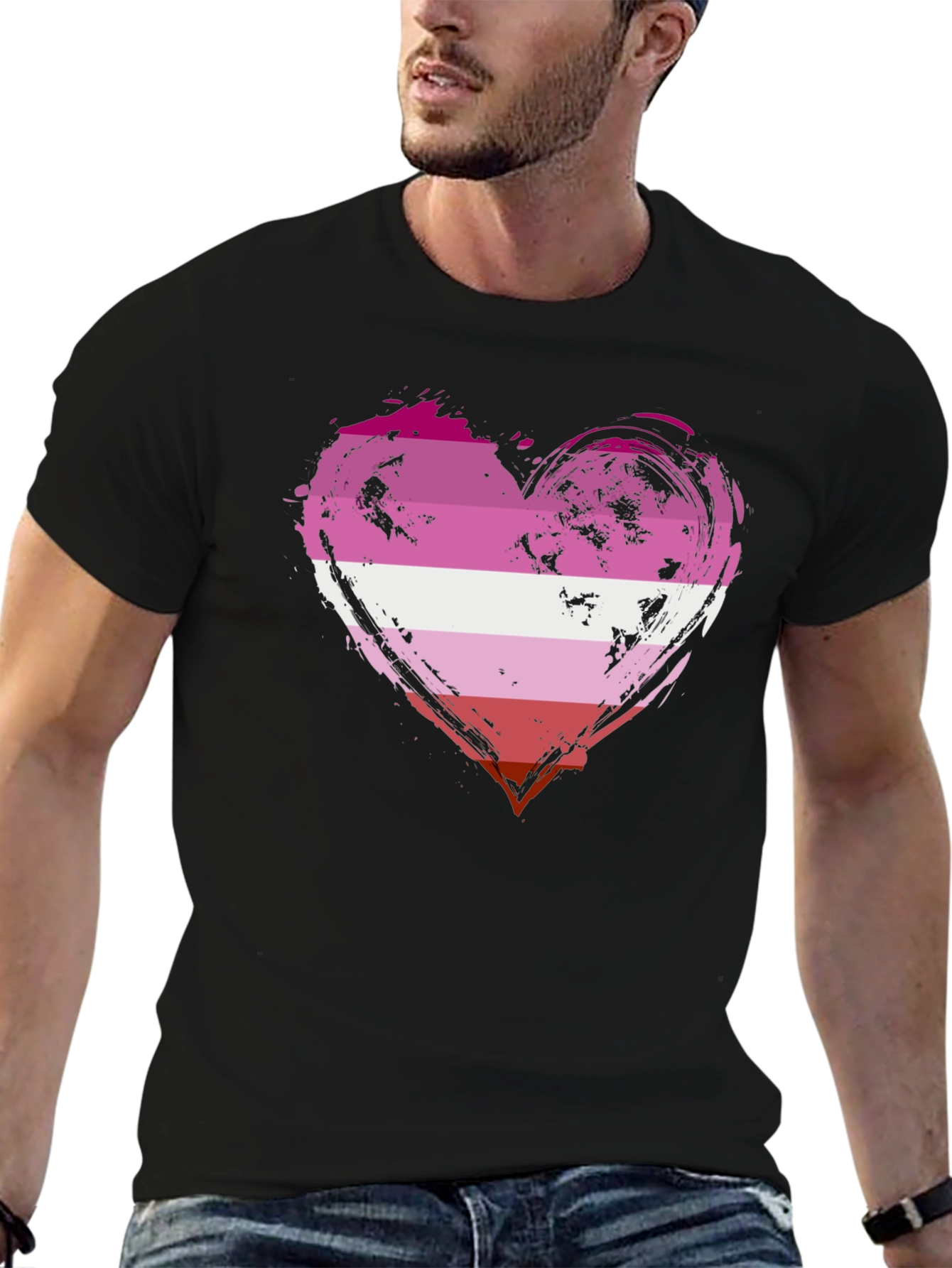 Lesbian Pride Heart T-Shirt - Unisex
