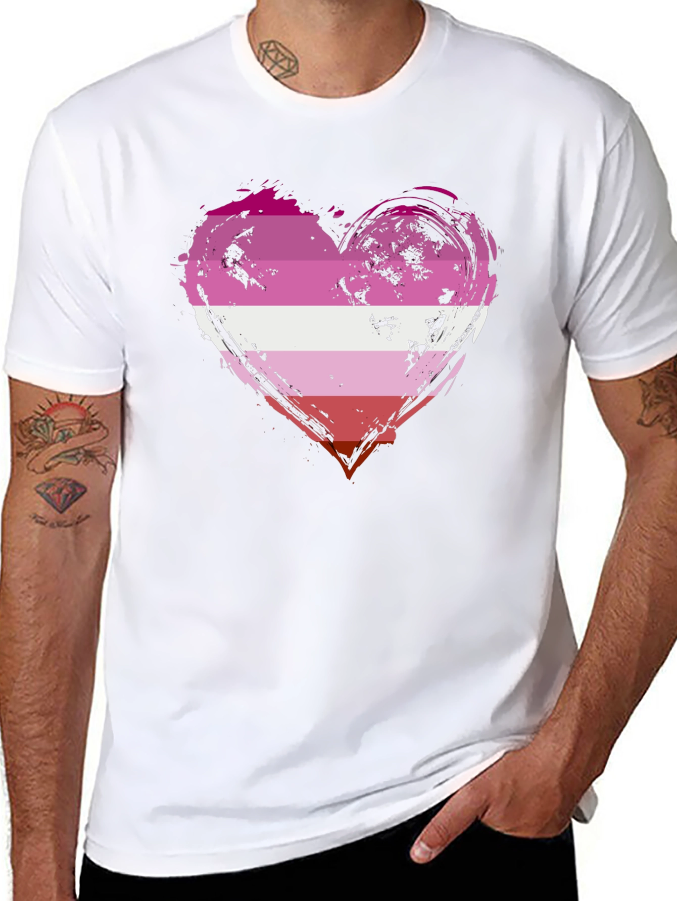 Lesbian Pride Heart T-Shirt - Unisex