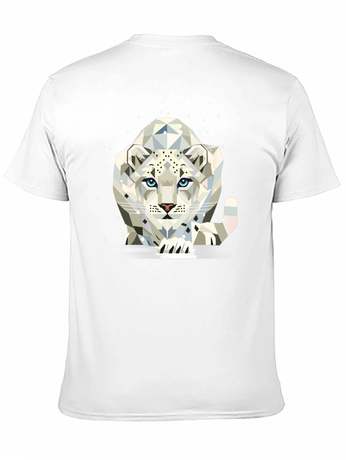 Geometric Snow Leopard T-Shirt | Cool Snow Leopard Graphic Tee | Wildlife Animal Shirt | Animal Lover Gift | Free Shipping $50+