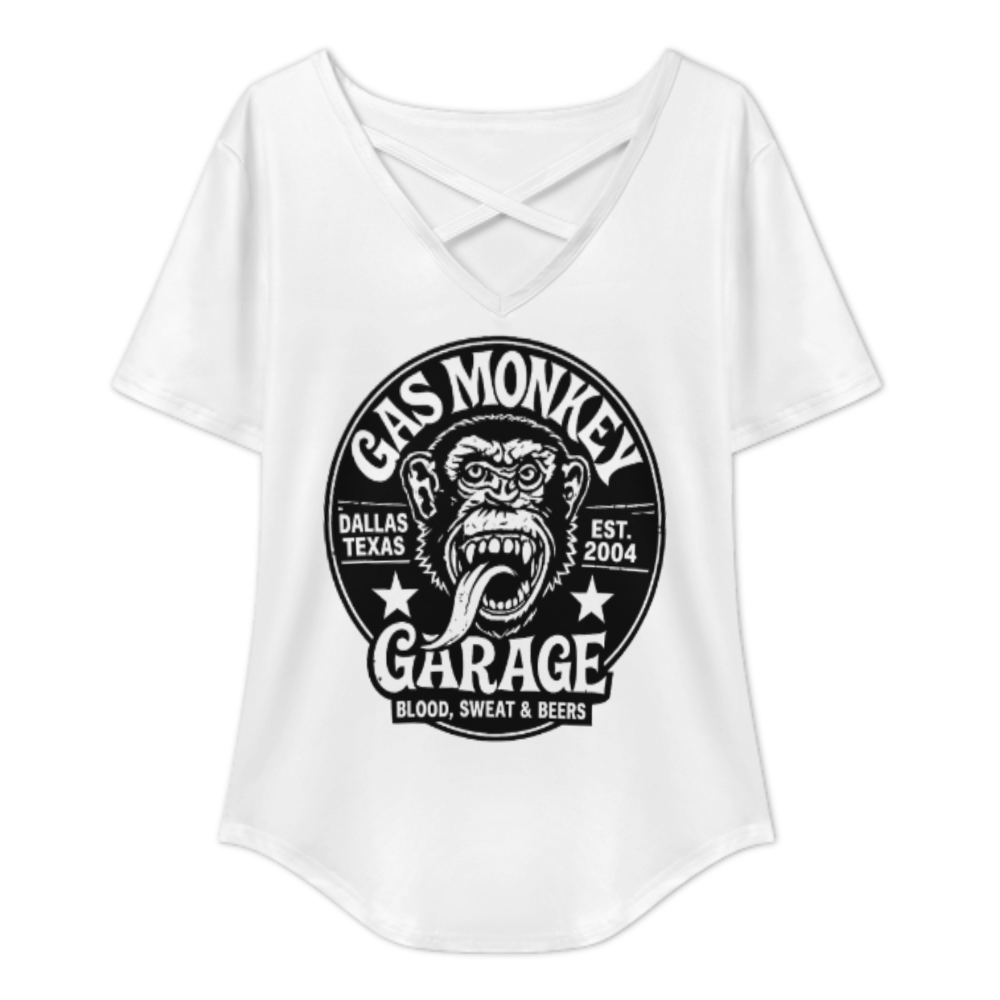 Vintage Monkey Garage Graphic T-Shirt | Retro Mechanic Hot Rod Car Enthusiast Tee(z941)