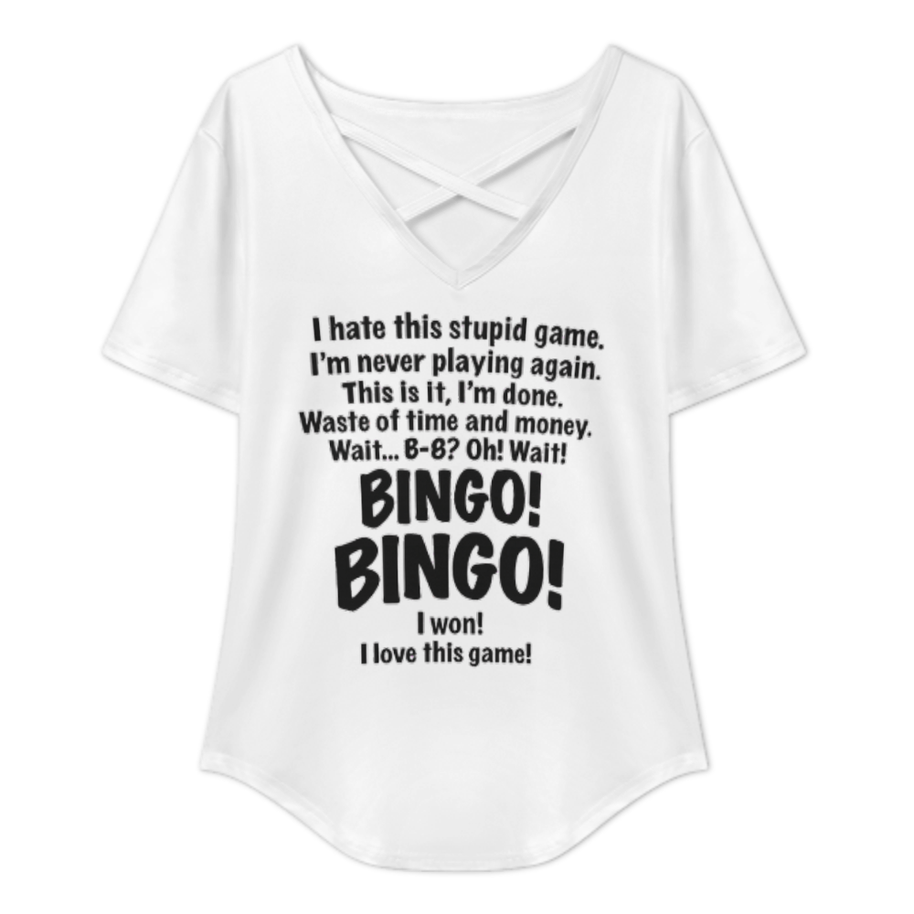 Funny Bingo Lover T-Shirt – “I Hate This Stupid Game... BINGO!” Humorous Bingo Player Graphic Tee(z942)