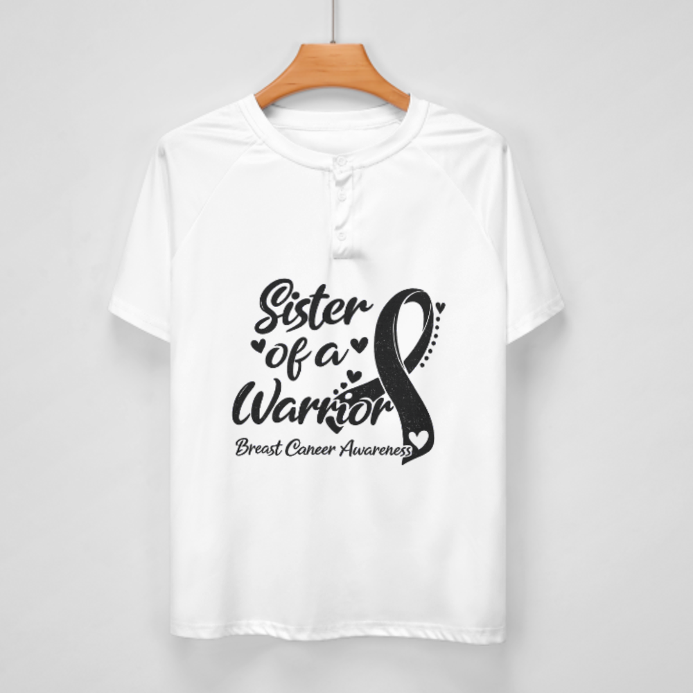 Sister of a Warrior Breast Cancer Awareness T-Shirt | Support & Strength Graphic Tee(z979)