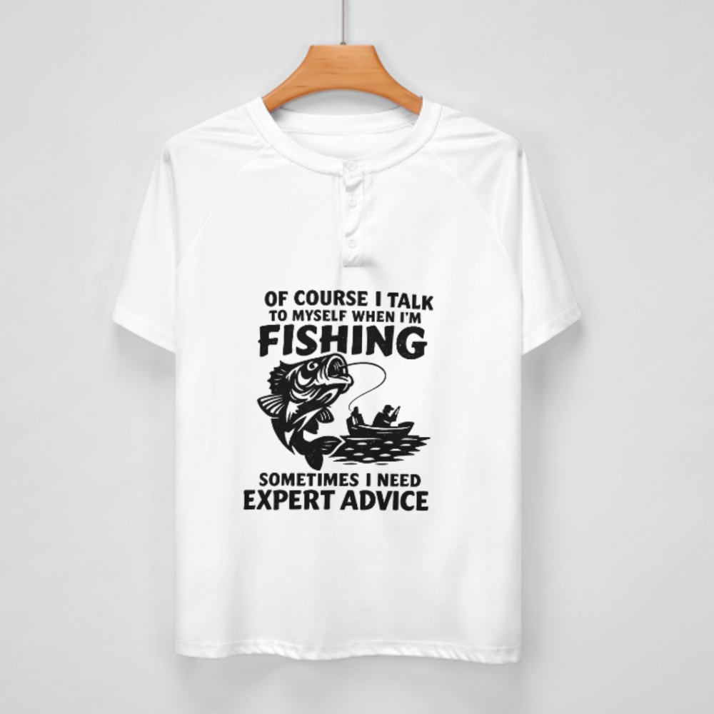 Of Course I Talk To Myself When I'm Fishing Funny Fisherman Graphic T-Shirt(z973)
