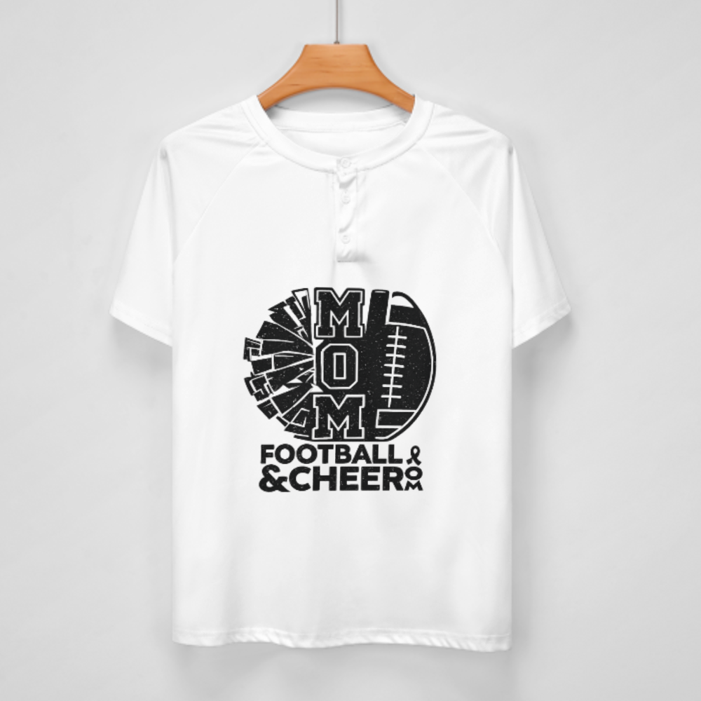 Football & Cheer Mom Vintage Graphic T-Shirt | Proud Sports Mom Spirit Tee(z971)
