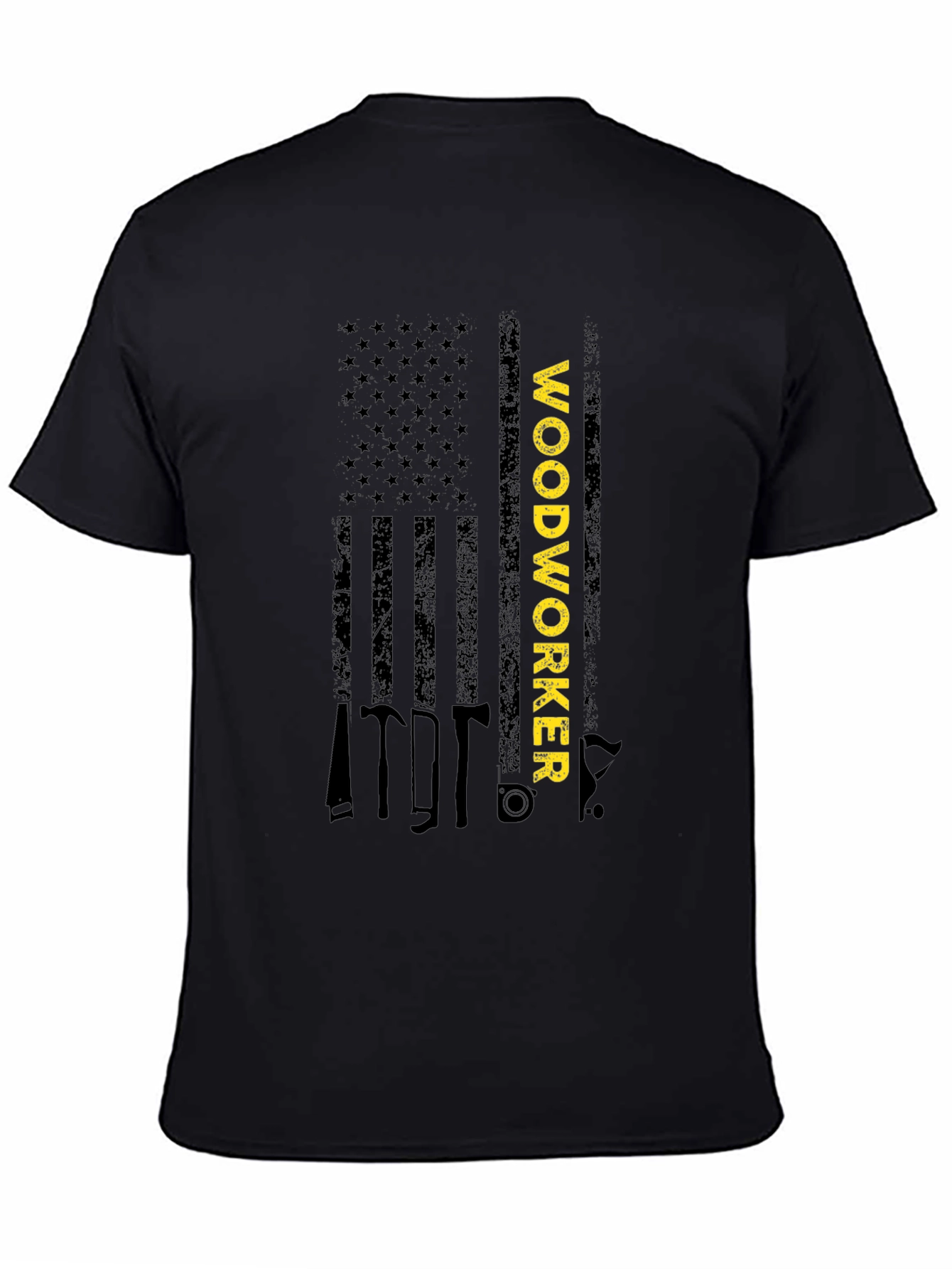 Woodworker American Flag Graphic T-Shirt