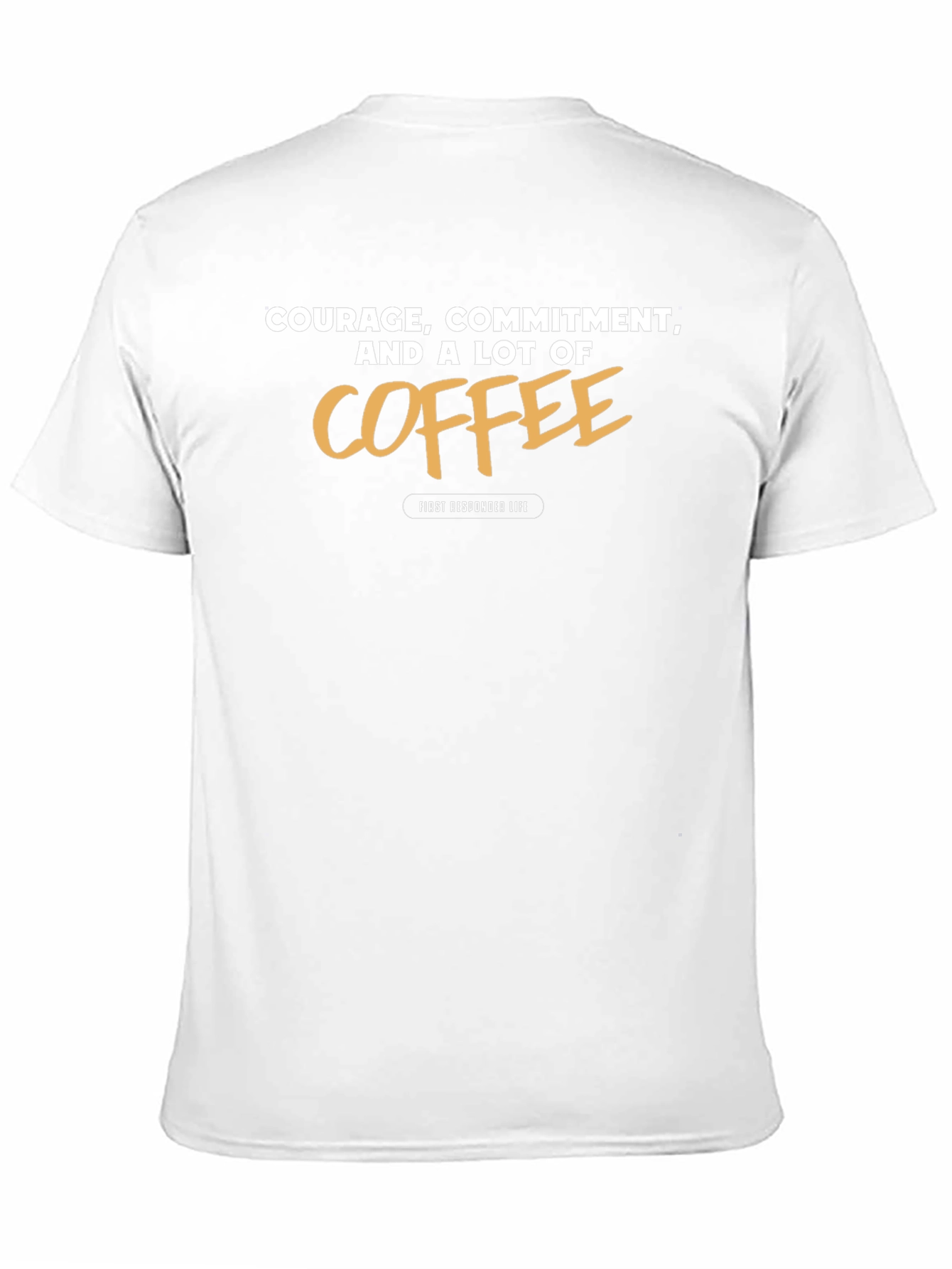 Courage Commitment Coffee Black Graphic Tee