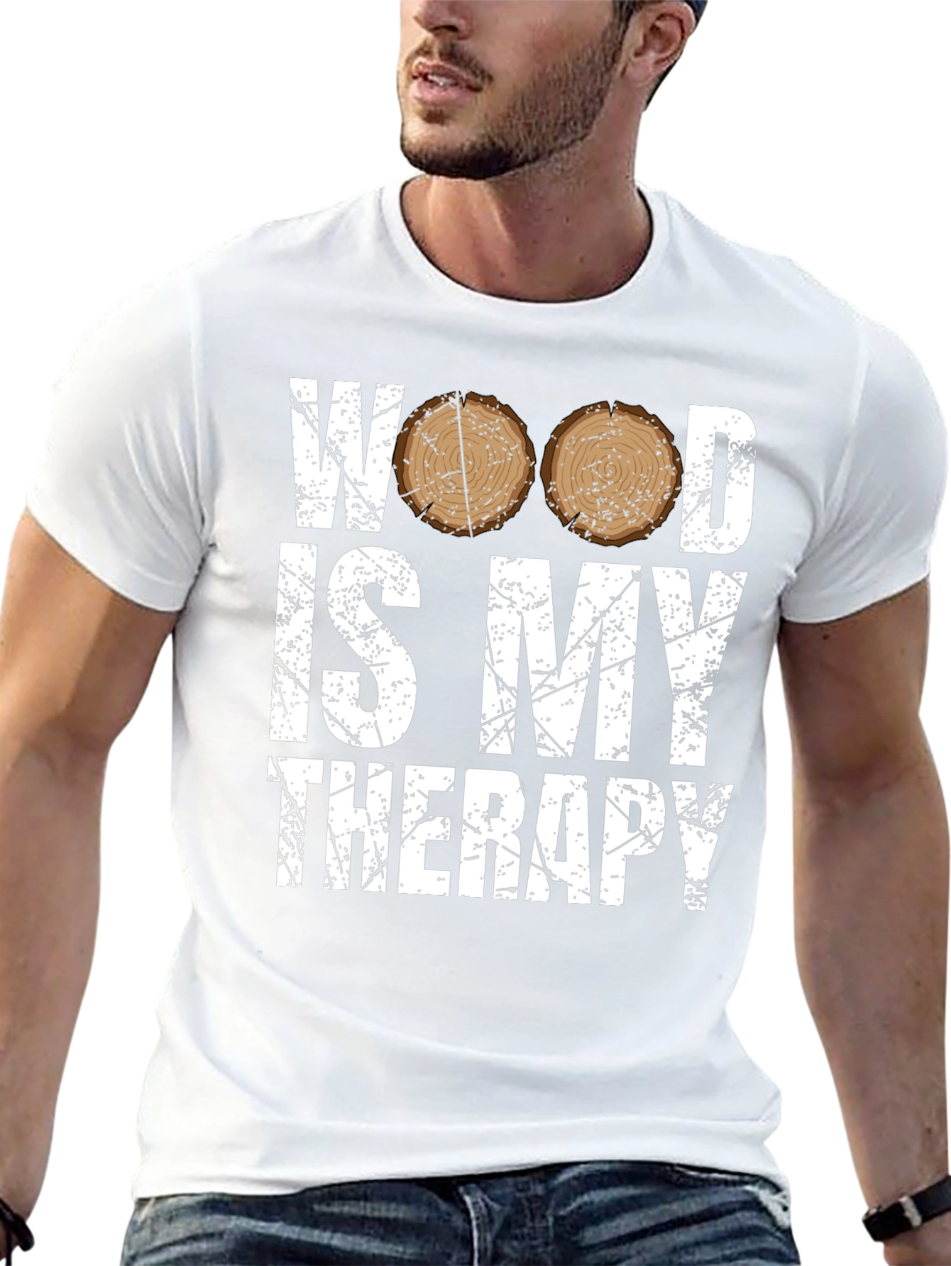 Wood Is My Therapy Graphic T-Shirt