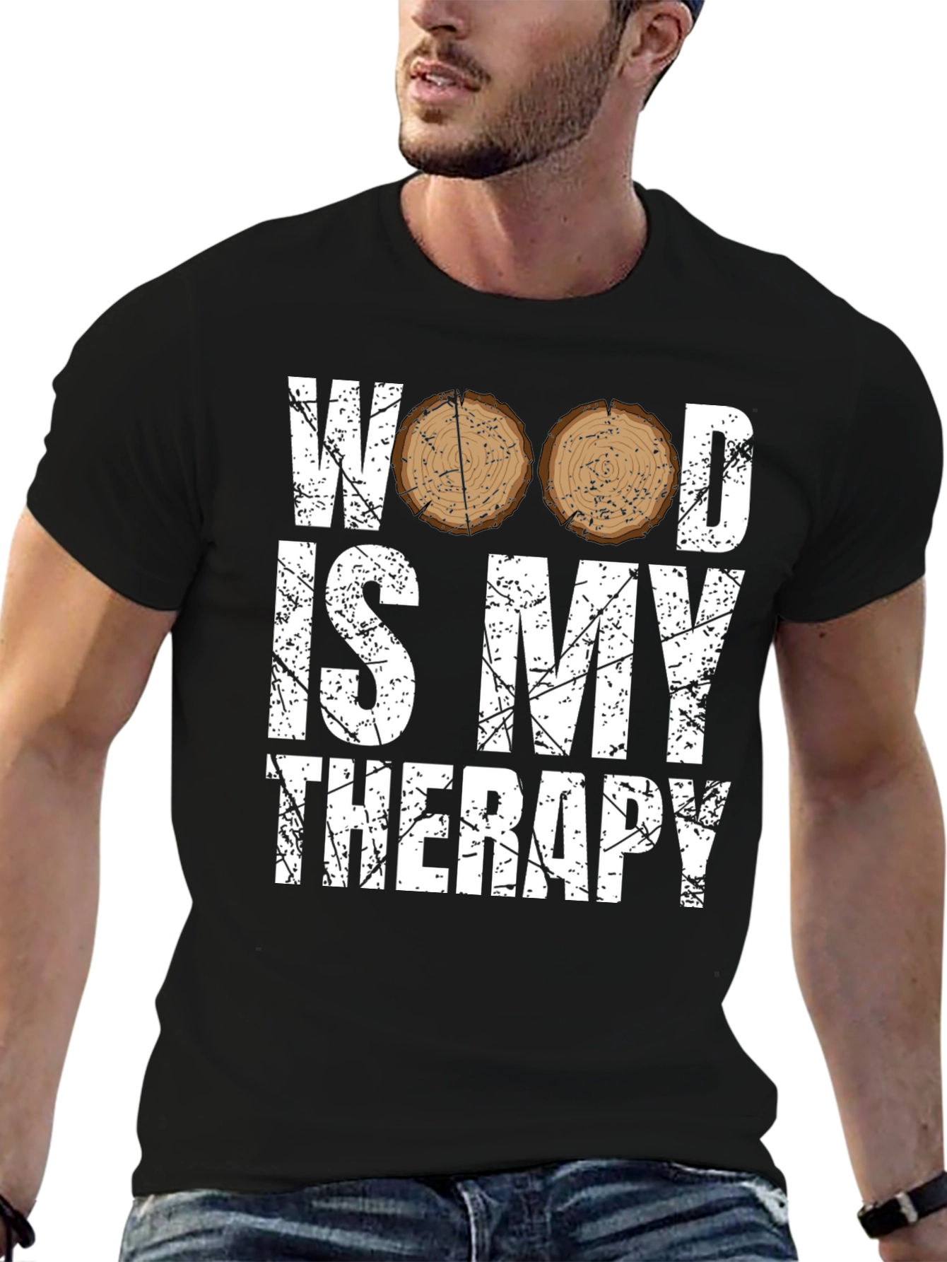 Wood Is My Therapy Graphic T-Shirt