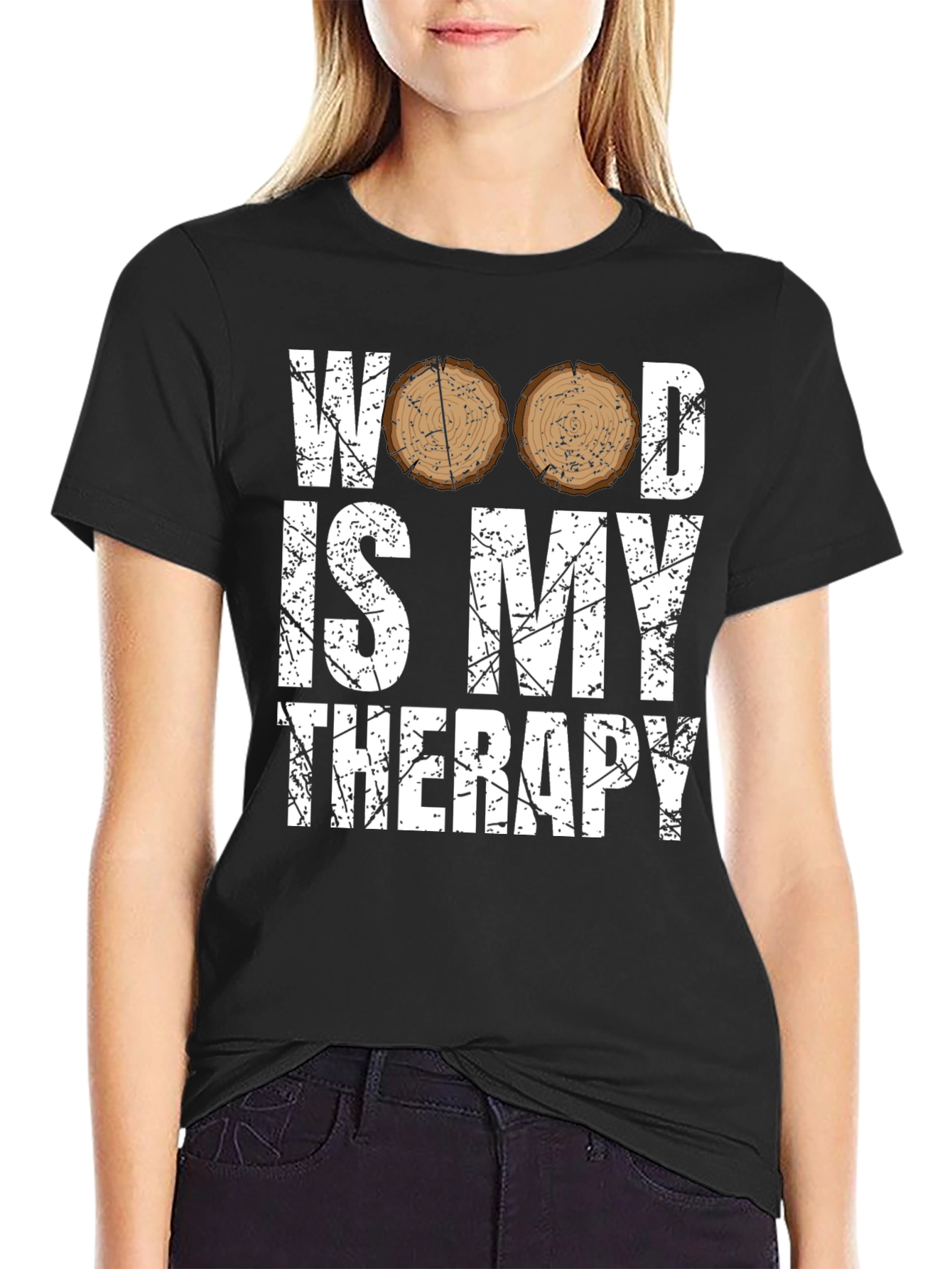 Wood Is My Therapy Graphic T-Shirt