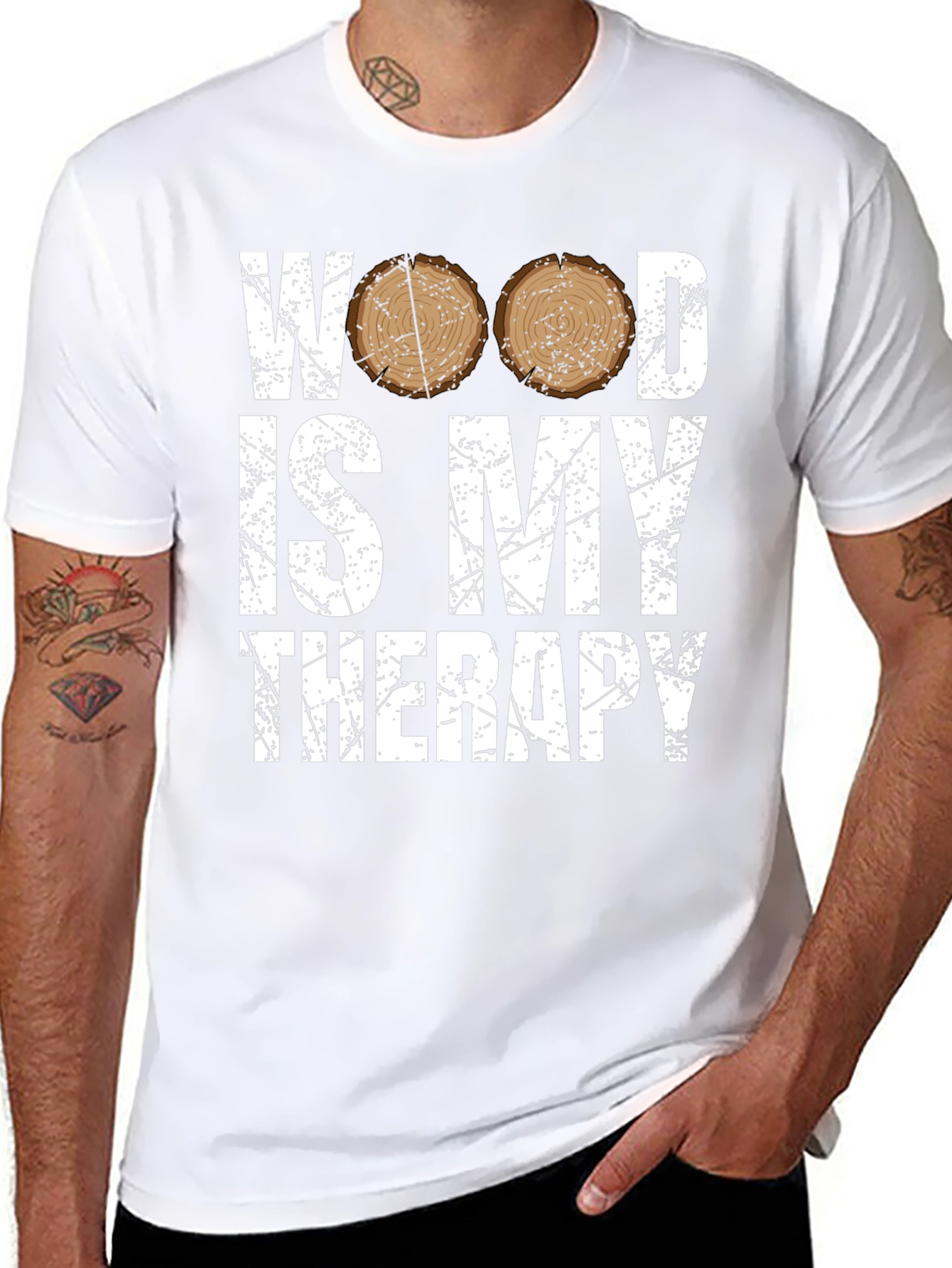 Wood Is My Therapy Graphic T-Shirt