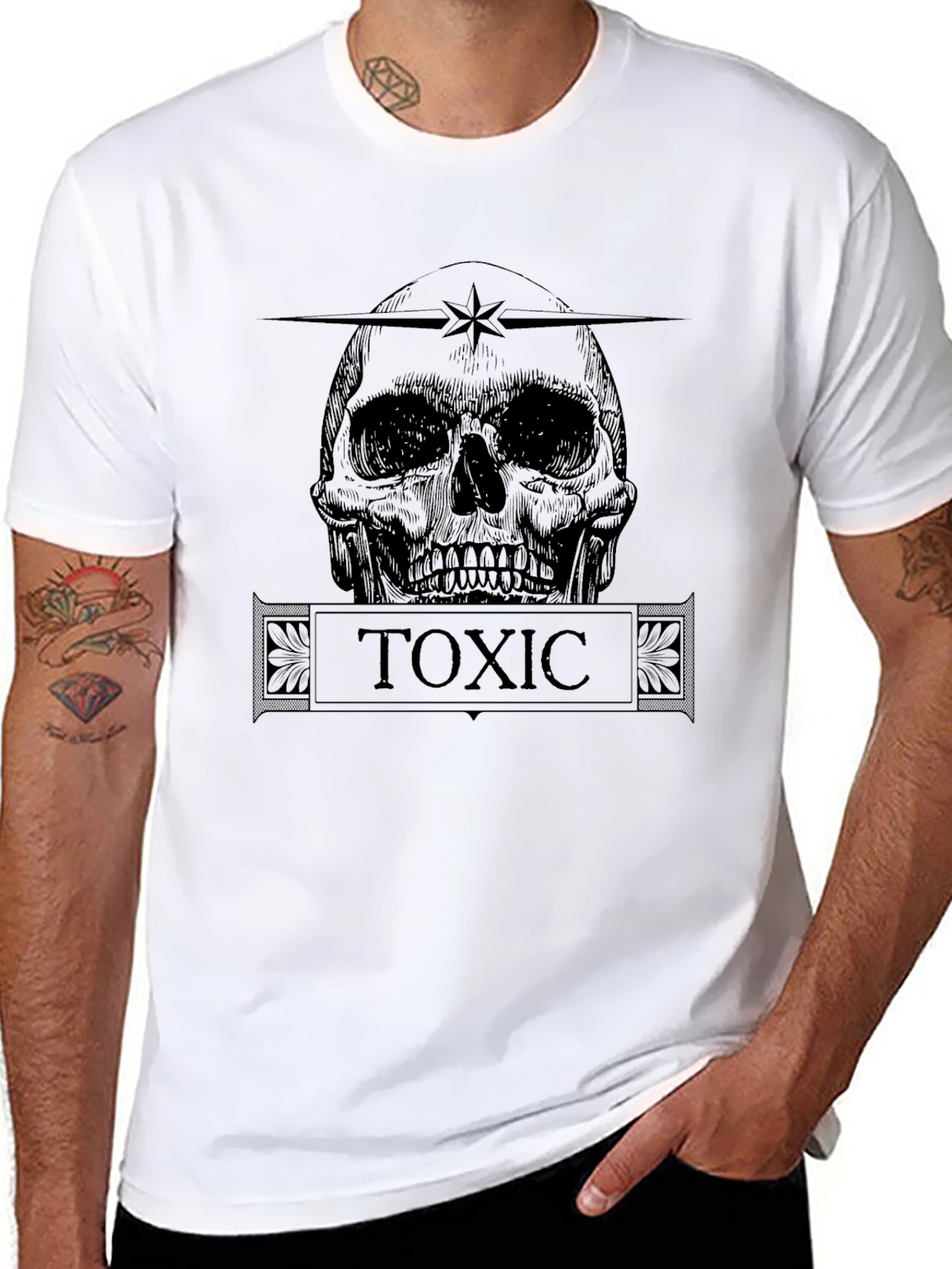 Toxic Skull Graphic T-Shirt