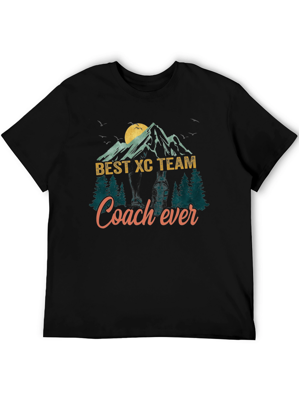 Best XC Team Coach Ever Mountain T-Shirt