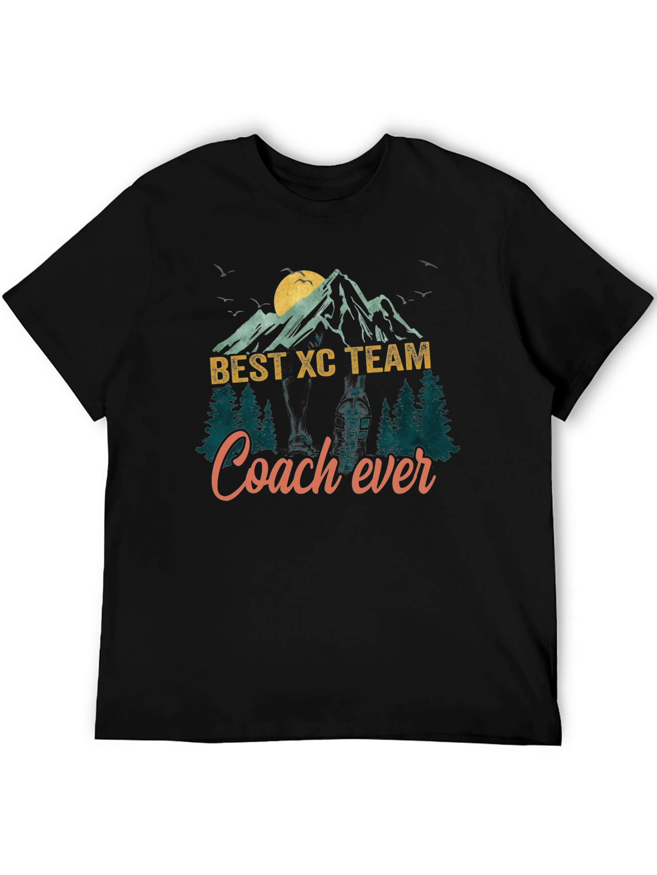 Best XC Team Coach Ever Mountain T-Shirt