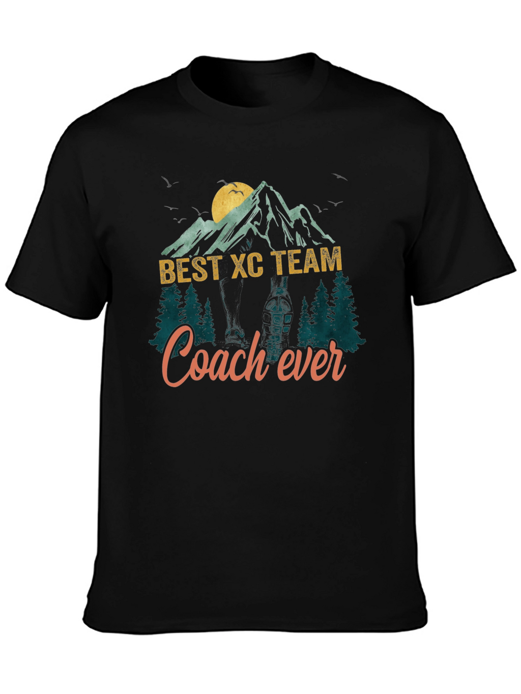 Best XC Team Coach Ever Mountain T-Shirt