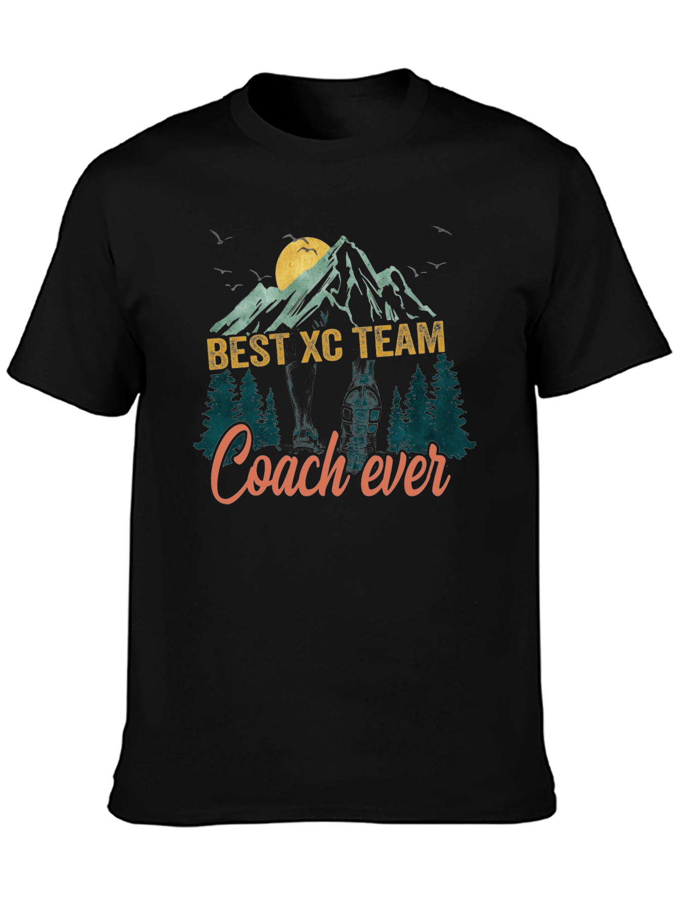 Best XC Team Coach Ever Mountain T-Shirt