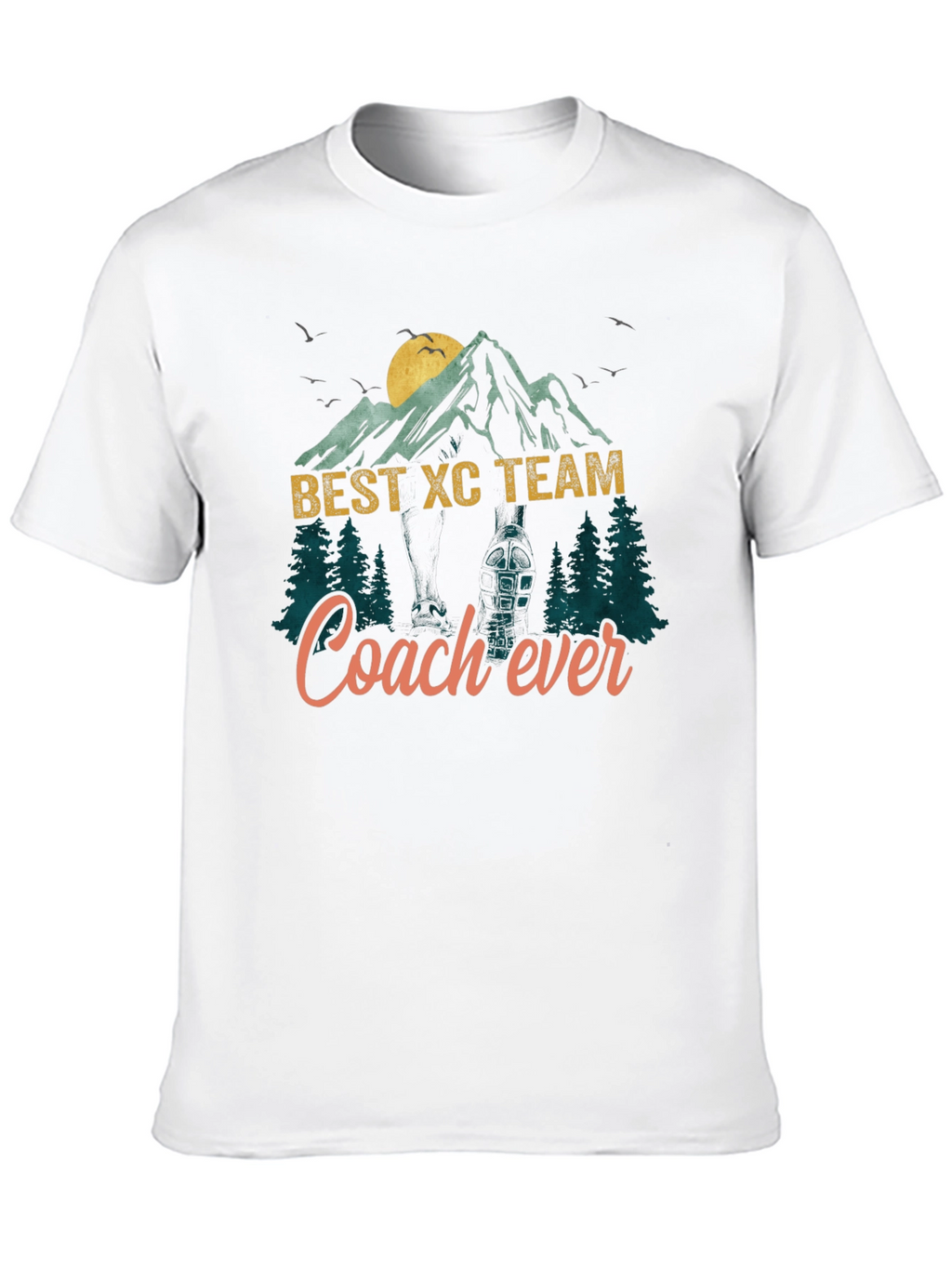 Best XC Team Coach Ever Mountain T-Shirt