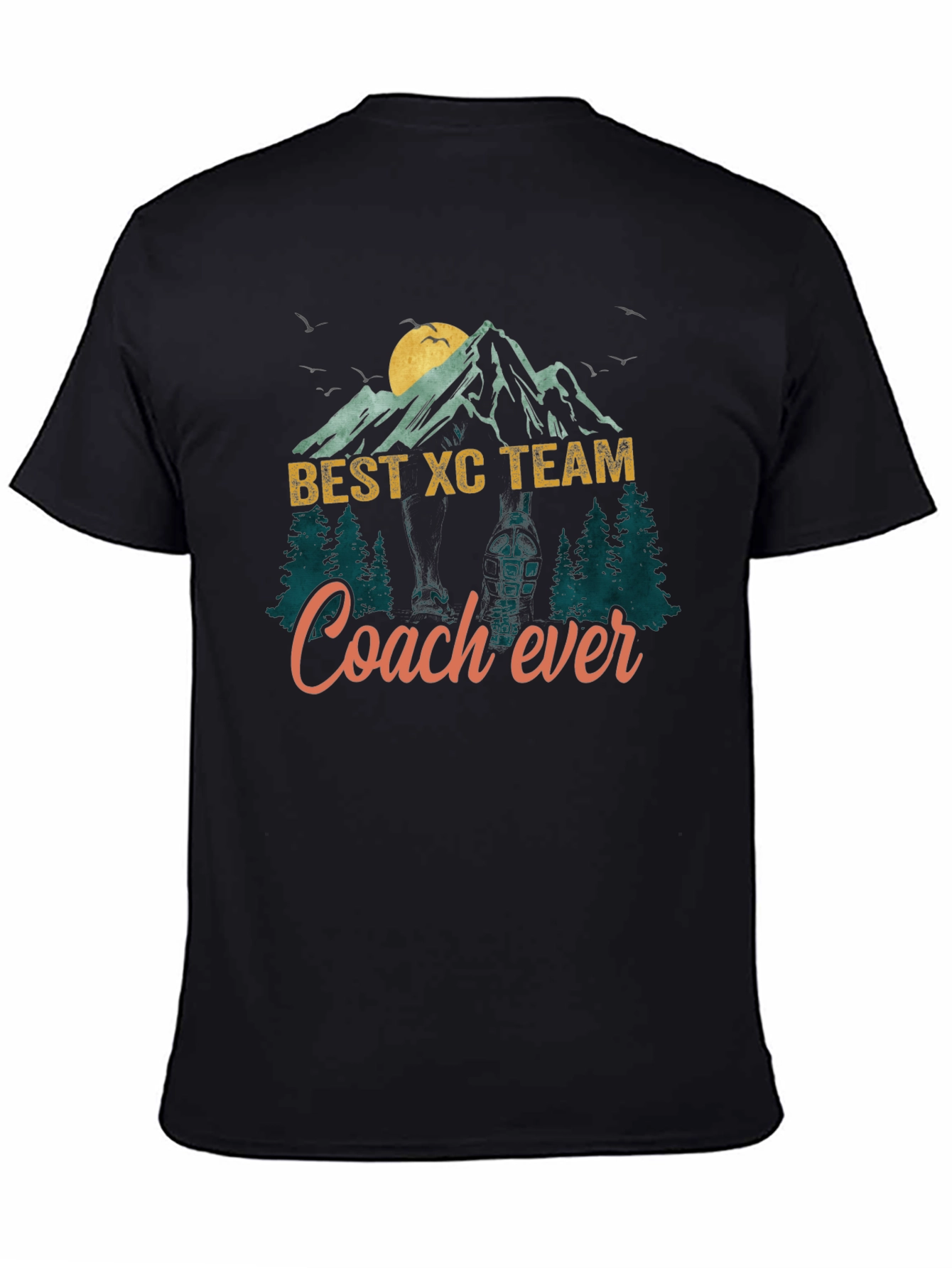 Best XC Team Coach Ever Mountain T-Shirt