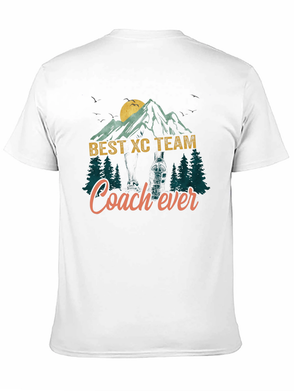 Best XC Team Coach Ever Mountain T-Shirt