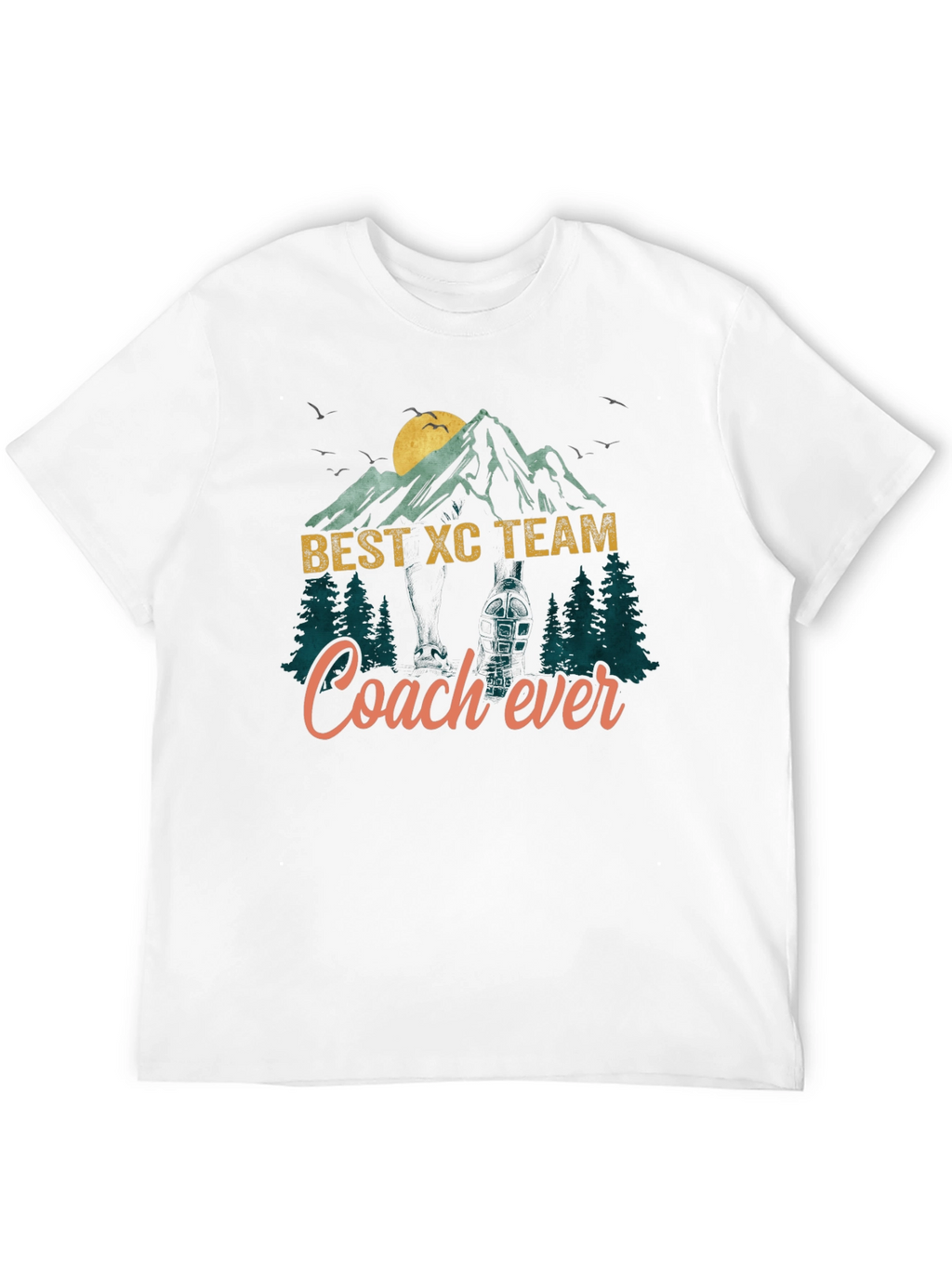 Best XC Team Coach Ever Mountain T-Shirt