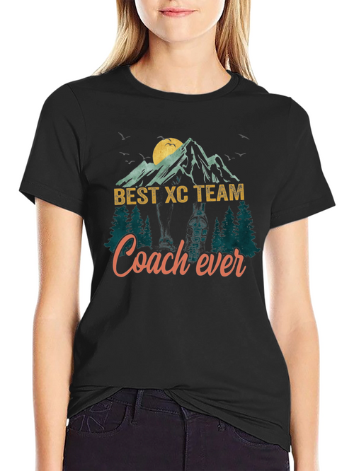 Best XC Team Coach Ever Mountain T-Shirt
