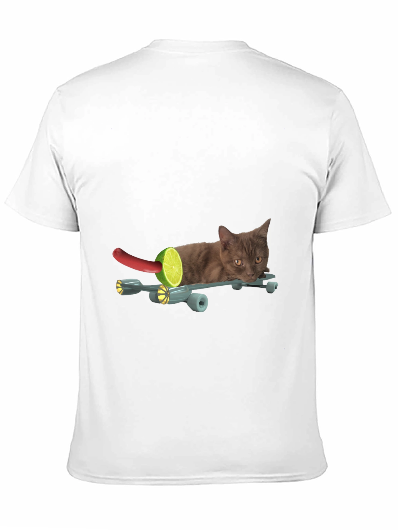 Funny Cat on Skateboard T-Shirt - Unique Graphic Tee