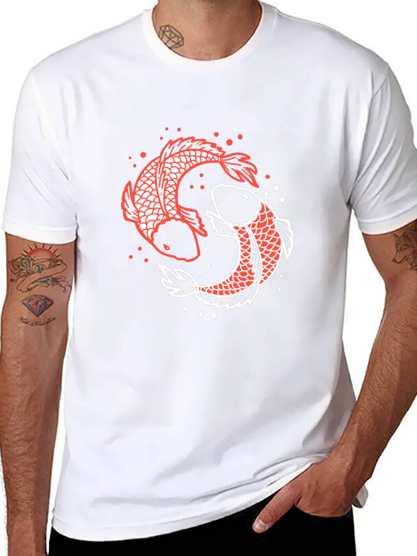 Koi Fish Yin Yang Graphic Tee