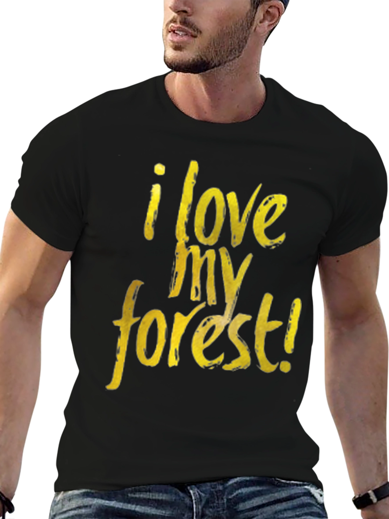 I Love My Forest Black Graphic T-Shirt