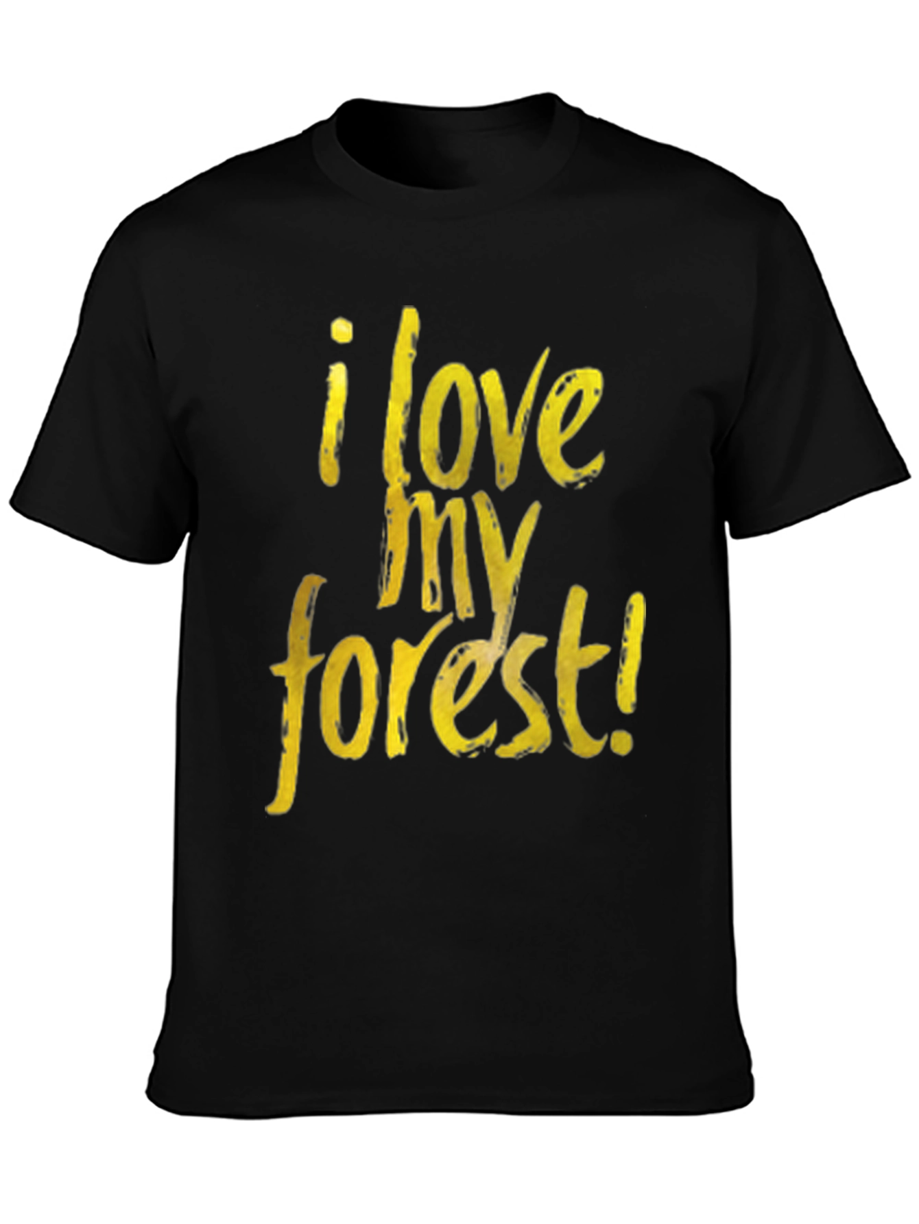 I Love My Forest Black Graphic T-Shirt