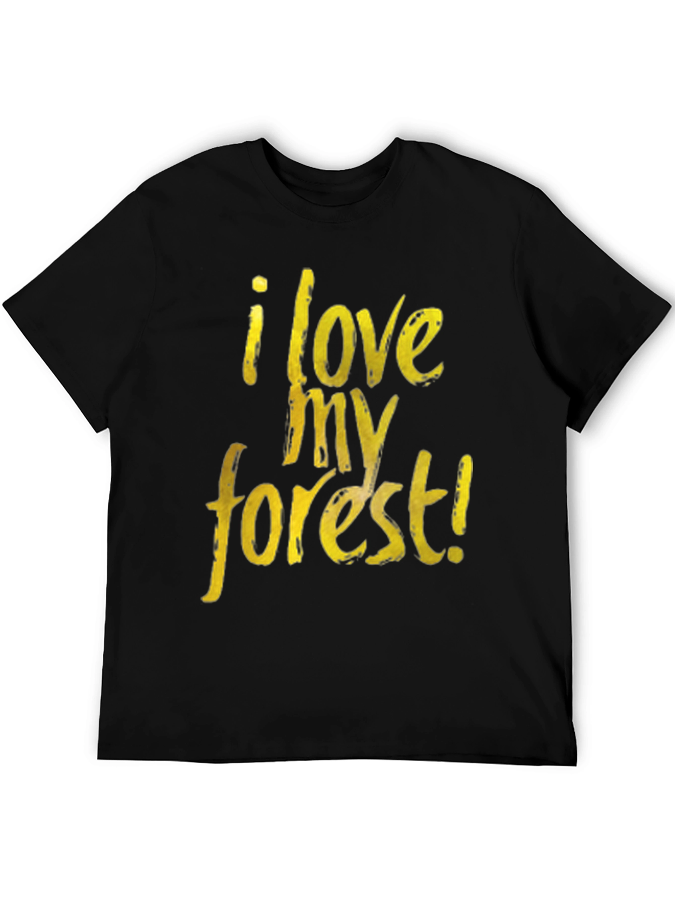 I Love My Forest Black Graphic T-Shirt