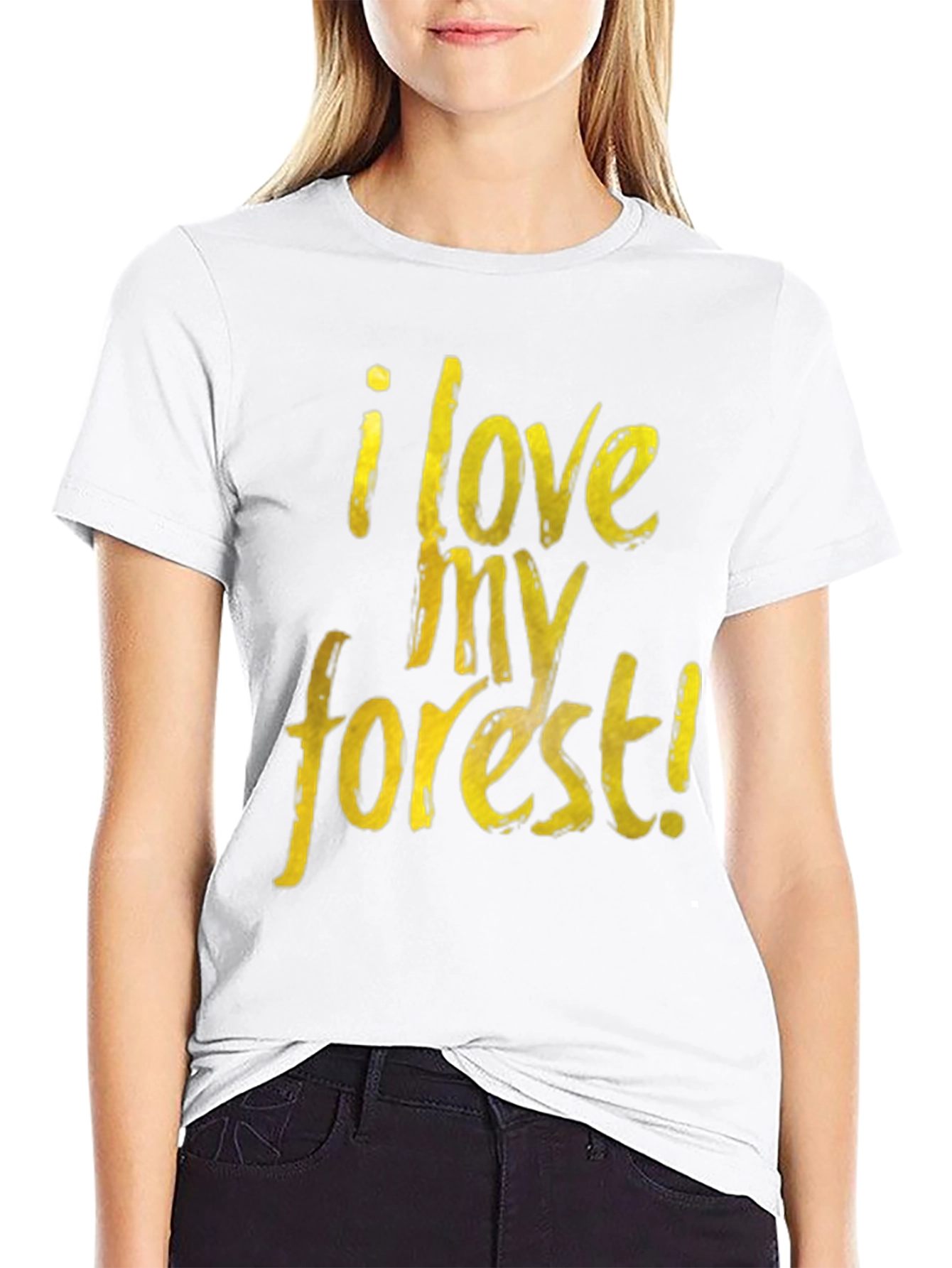 I Love My Forest Black Graphic T-Shirt