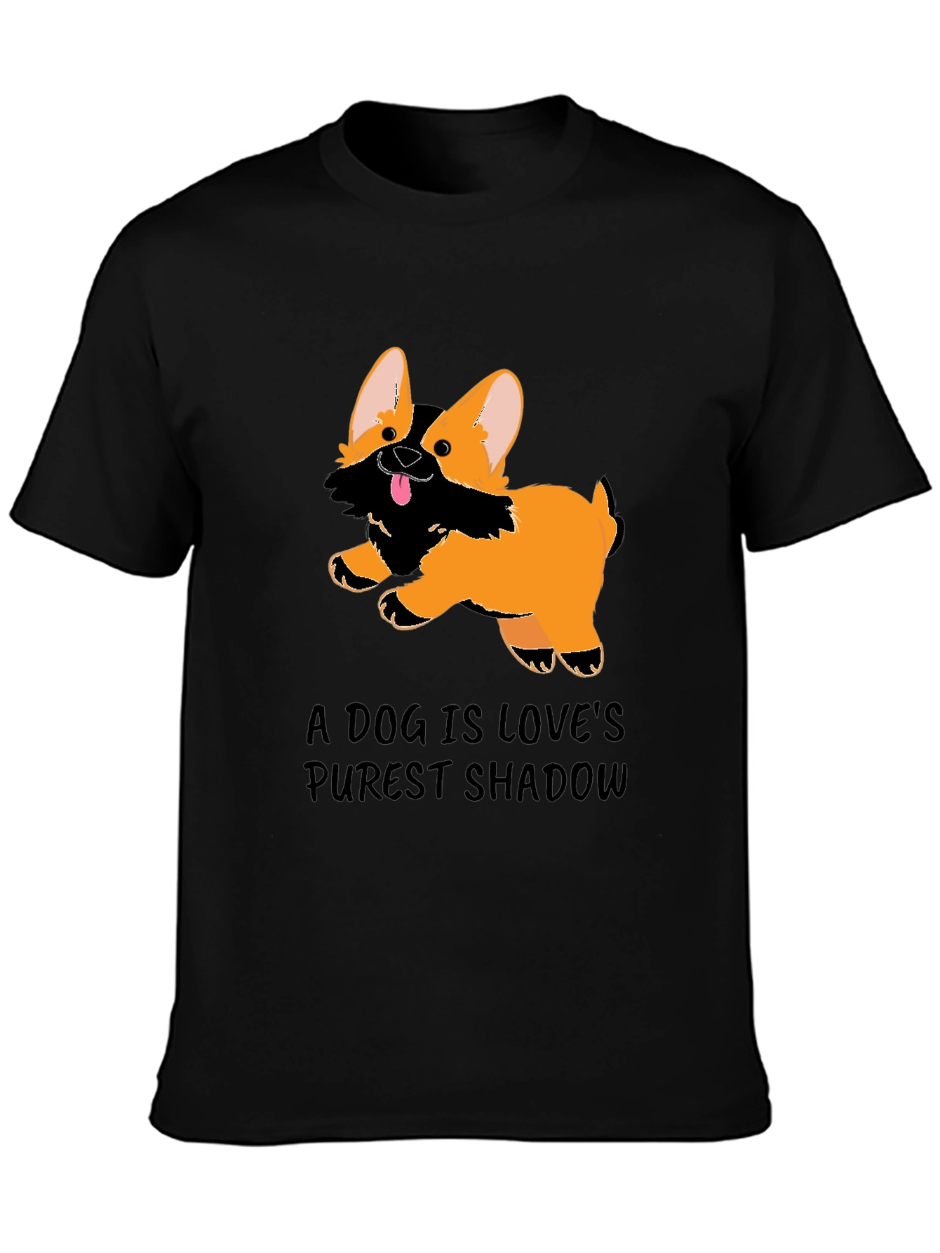 A Dog Is Love’s Purest Shadow T-Shirt – Cute Corgi Graphic Tee