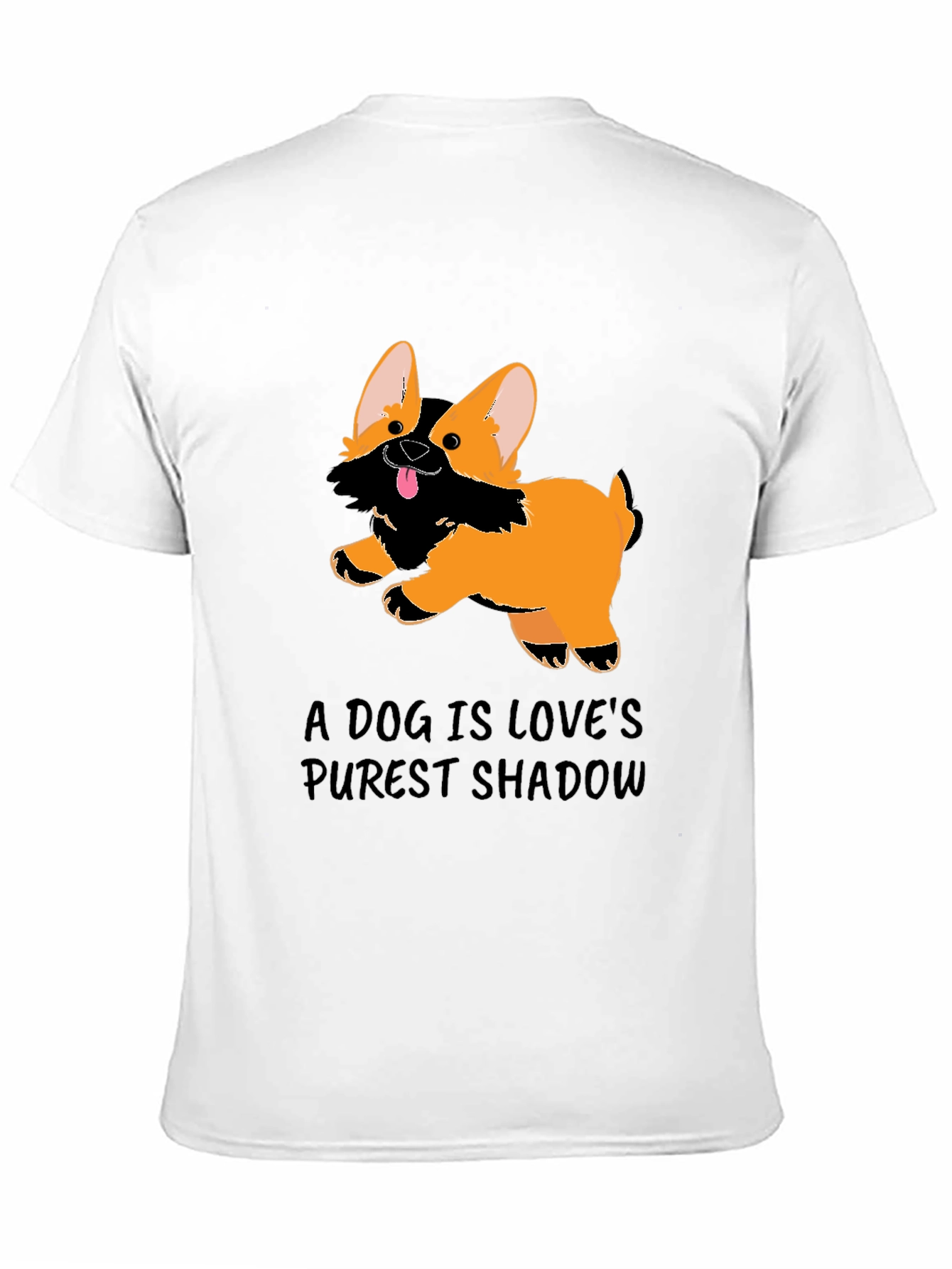 A Dog Is Love’s Purest Shadow T-Shirt – Cute Corgi Graphic Tee