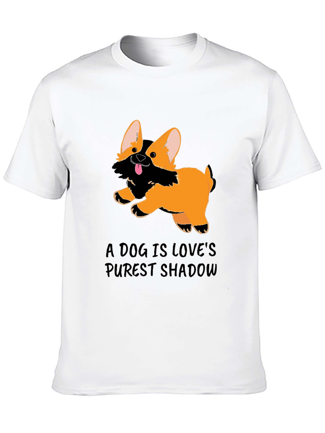 A Dog Is Love’s Purest Shadow T-Shirt – Cute Corgi Graphic Tee