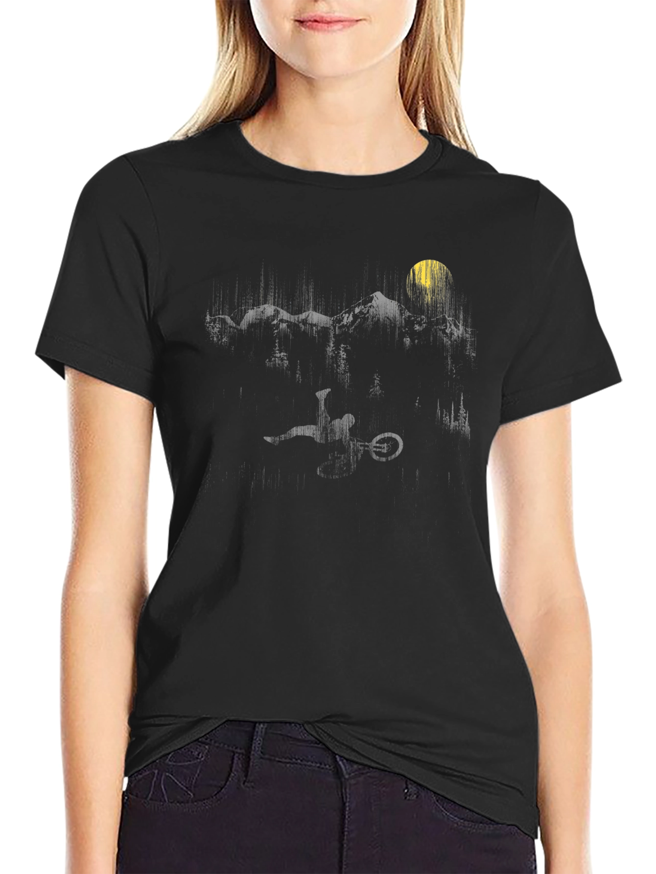 Mountain Bike Rider Silhouette Tee