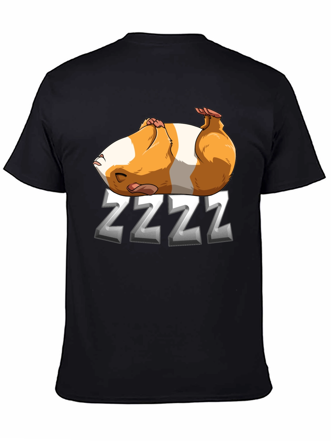 Sleeping Guinea Pig ZZZ T-Shirt - Black