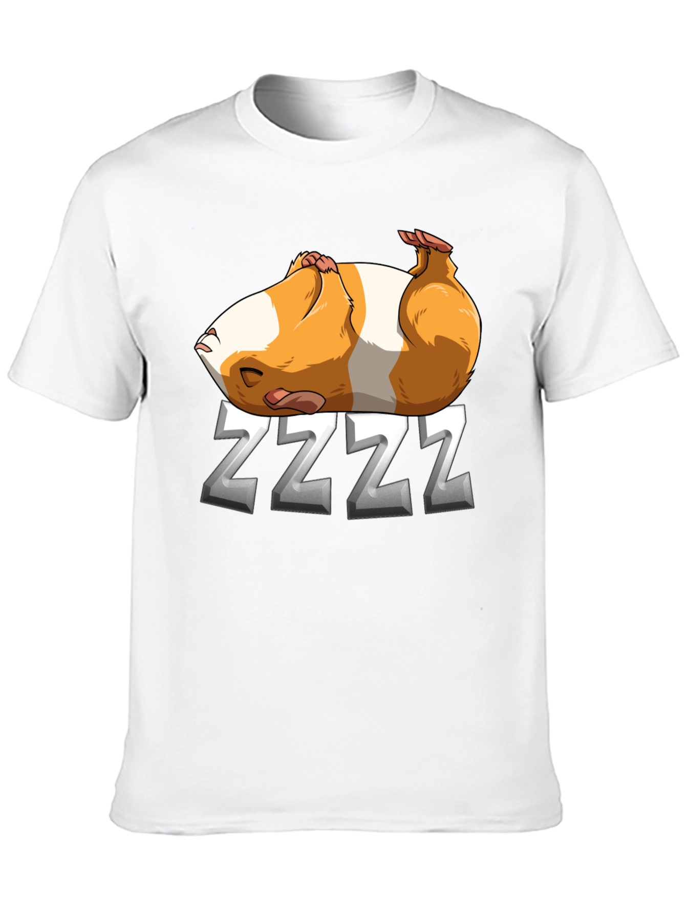 Sleeping Guinea Pig ZZZ T-Shirt - Black