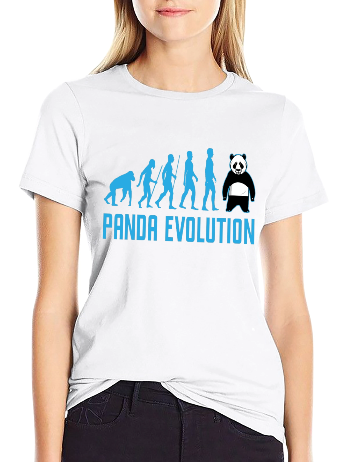 Panda Evolution Black T-Shirt - Humorous Design