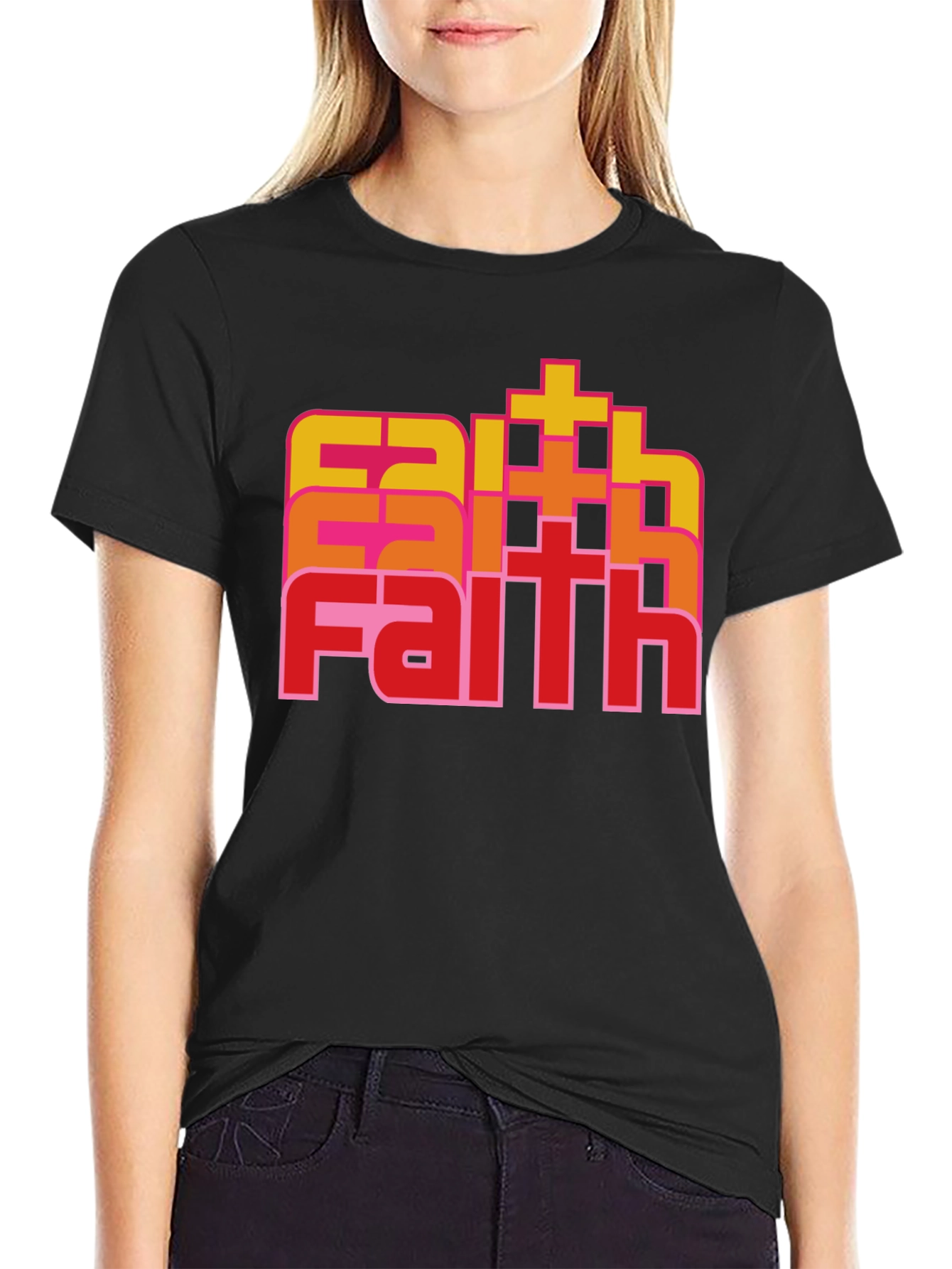 Faith Retro Stacked T-Shirt