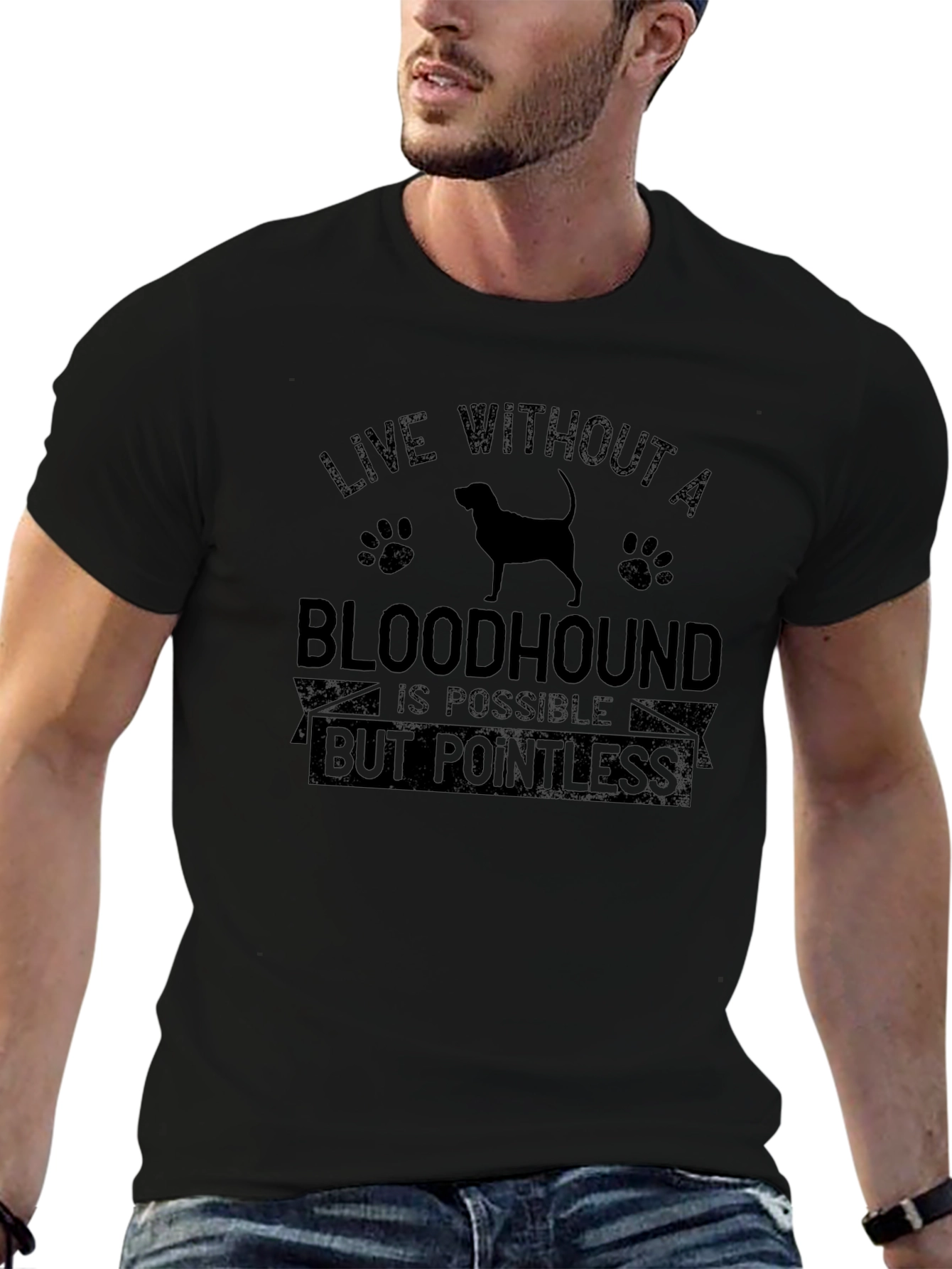 Bloodhound Dog T-Shirt | Live Without Pointless Tee | Funny Dog Lover Gift Shirt | Free Shipping $50+