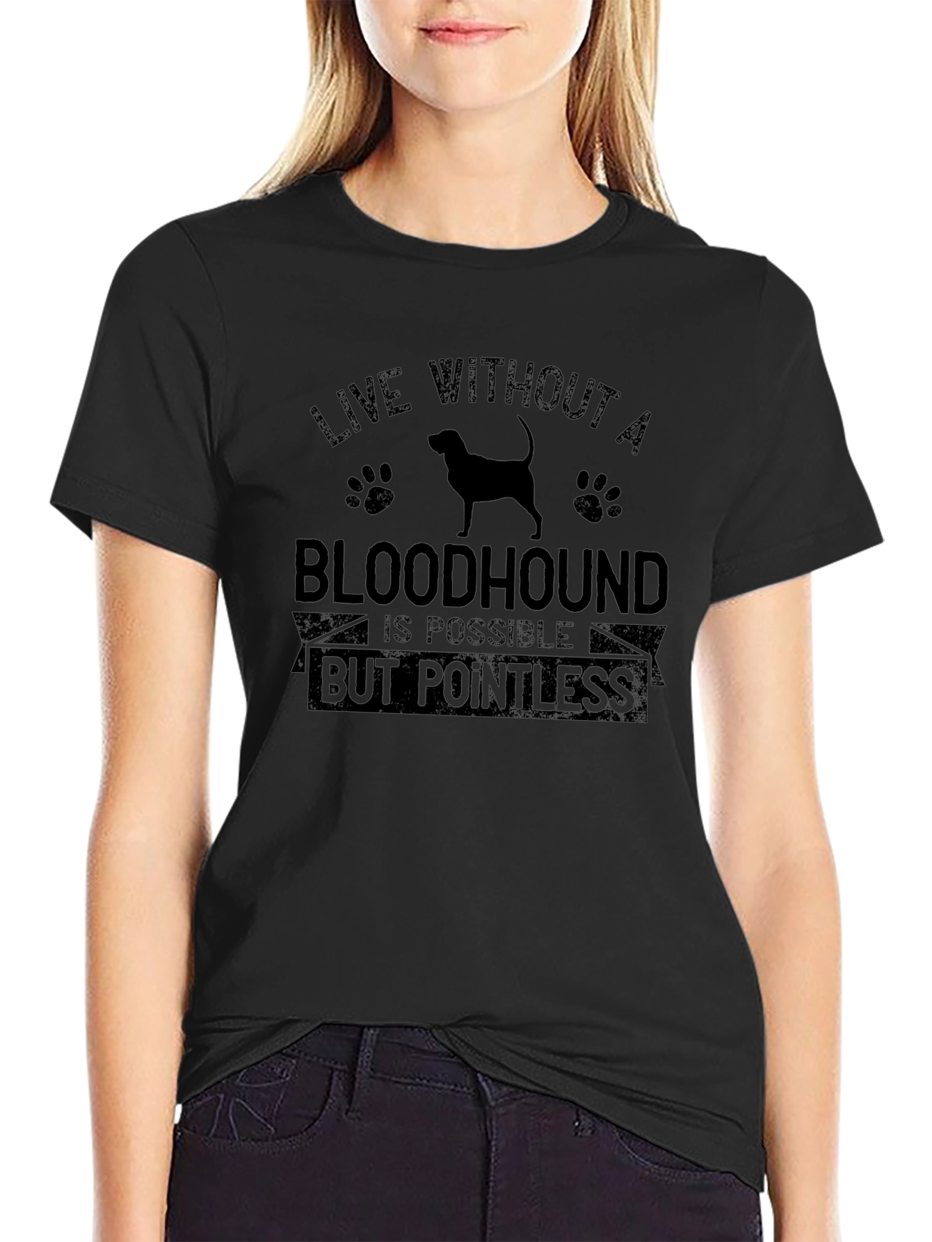Bloodhound Dog T-Shirt | Live Without Pointless Tee | Funny Dog Lover Gift Shirt | Free Shipping $50+
