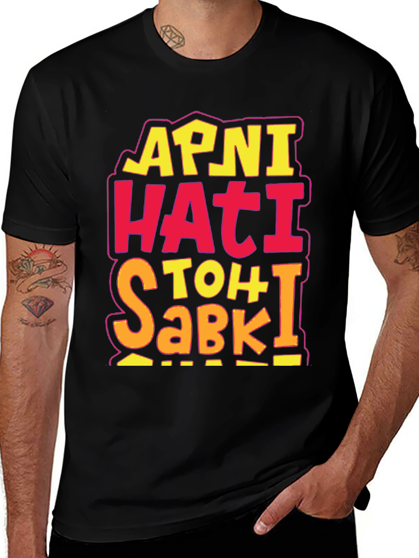 Apni Hati Toh Sabki Funny Graphic Tee