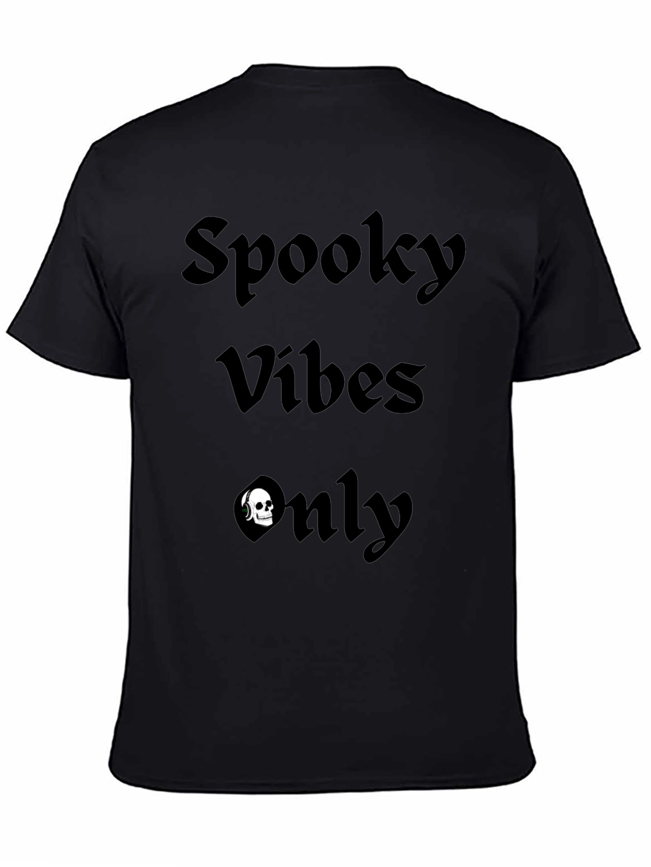 Spooky Vibes Only Graphic Tee - Black Halloween Shirt