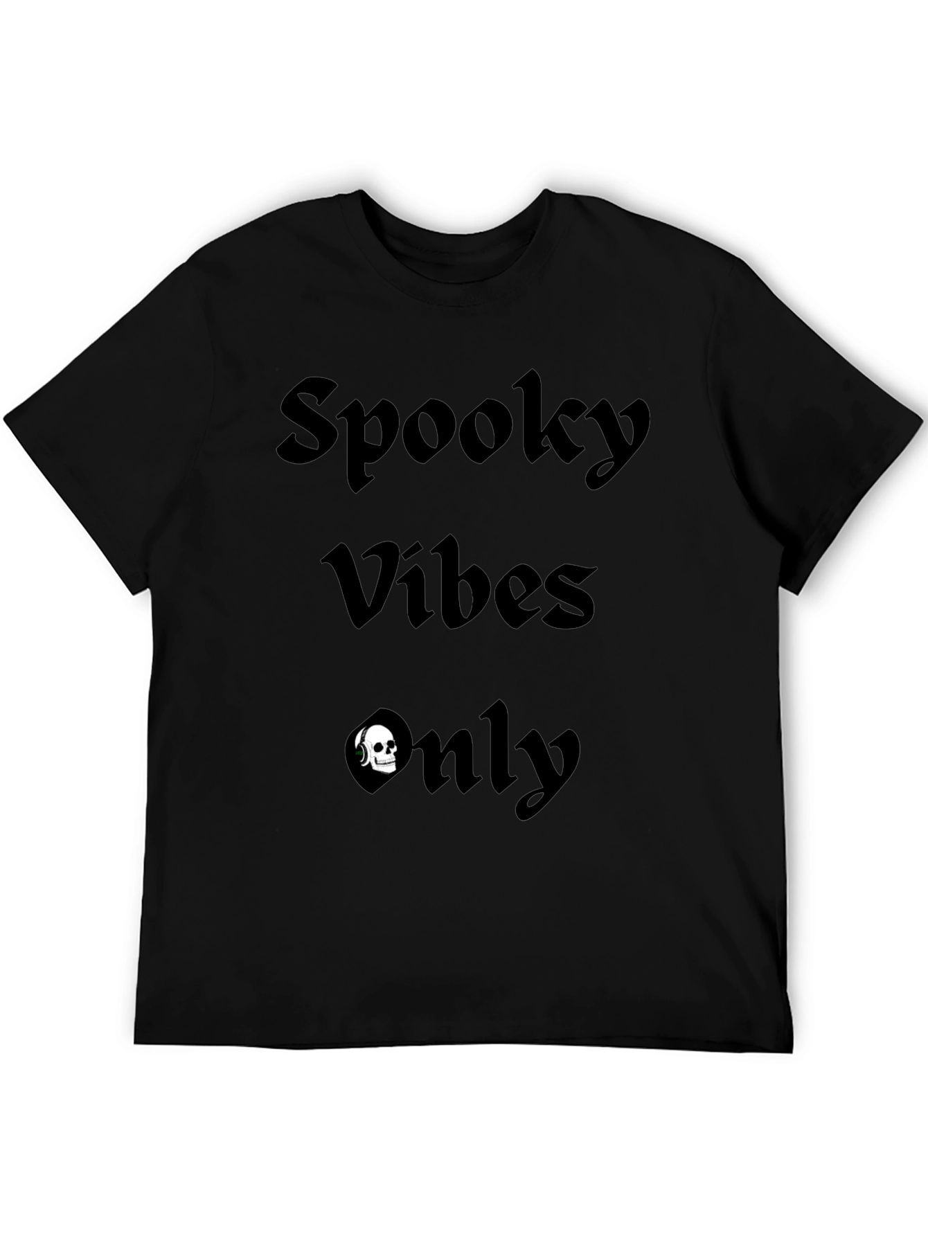 Spooky Vibes Only Graphic Tee - Black Halloween Shirt