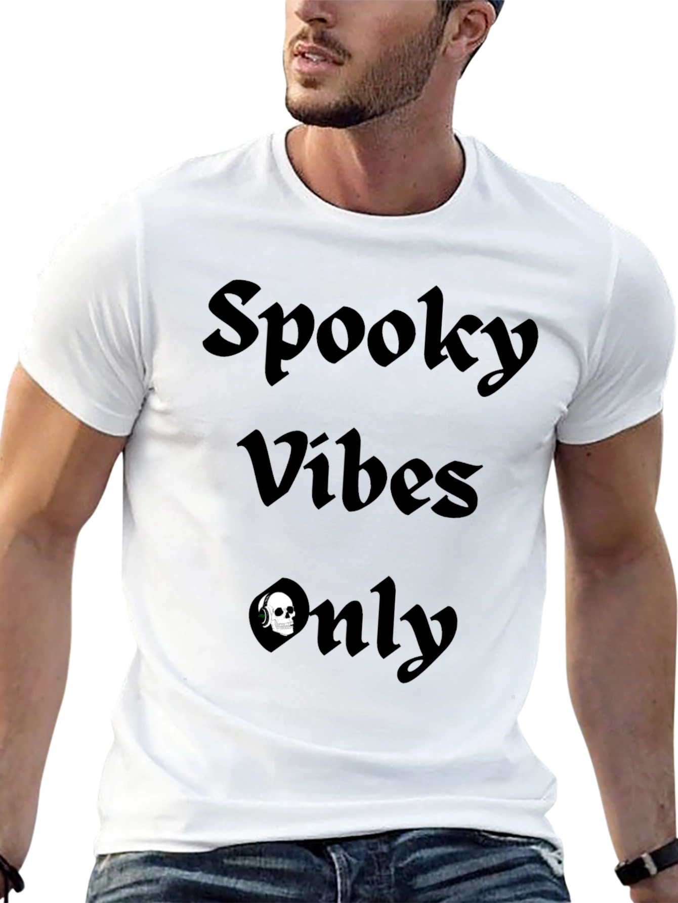 Spooky Vibes Only Graphic Tee - Black Halloween Shirt